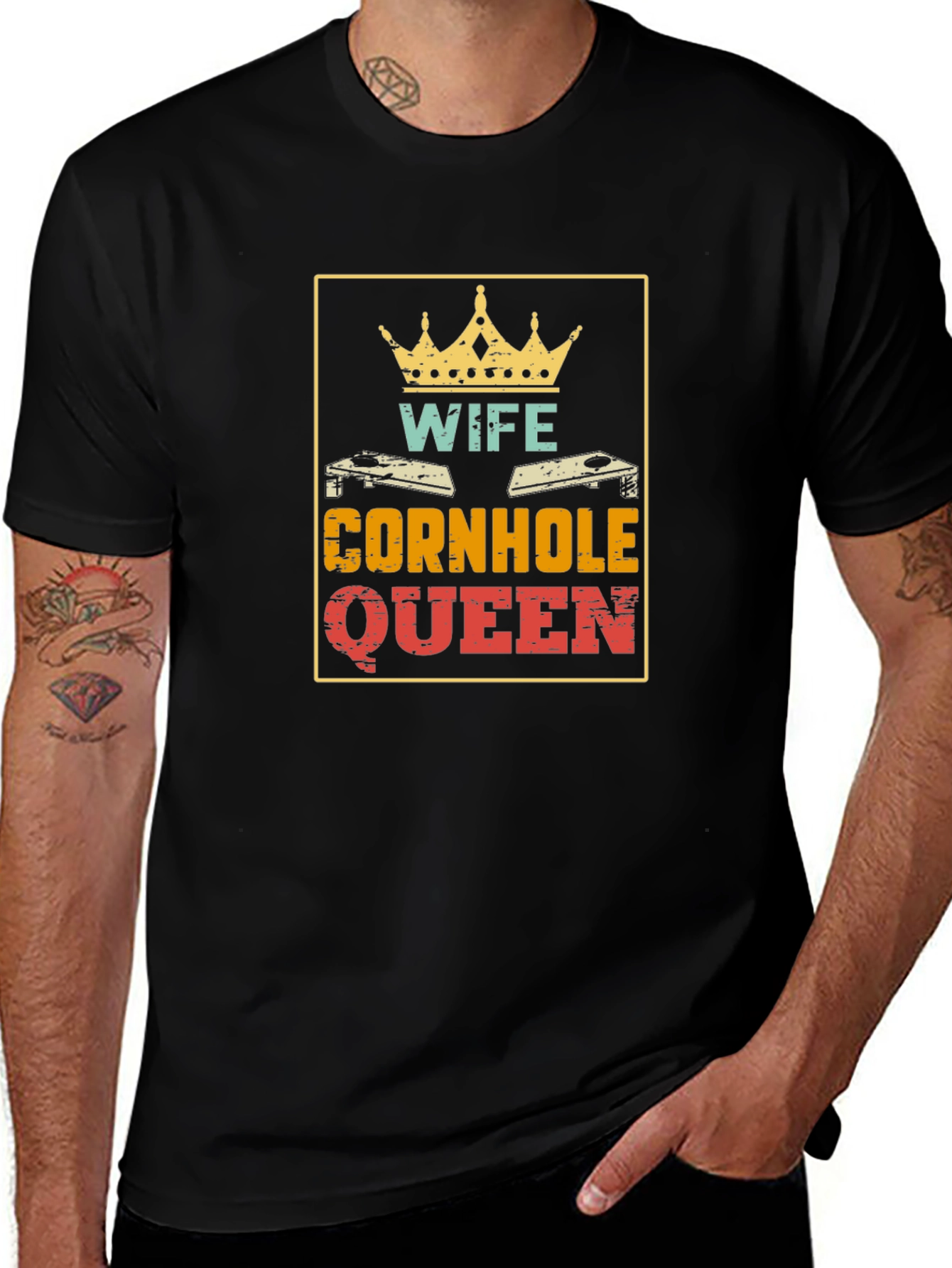 Wife Cornhole Queen Graphic Tee