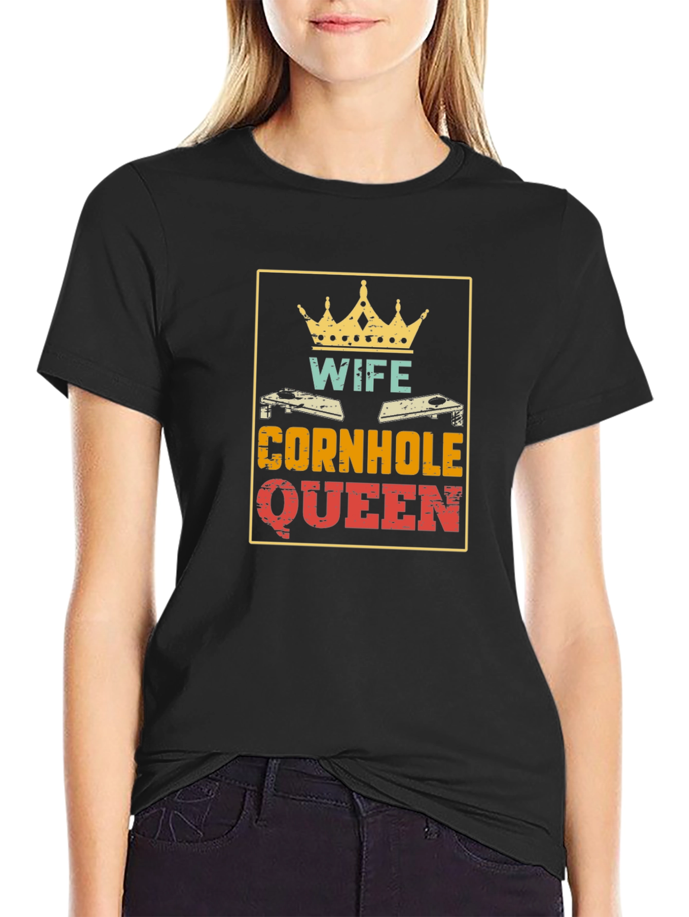 Wife Cornhole Queen Graphic Tee