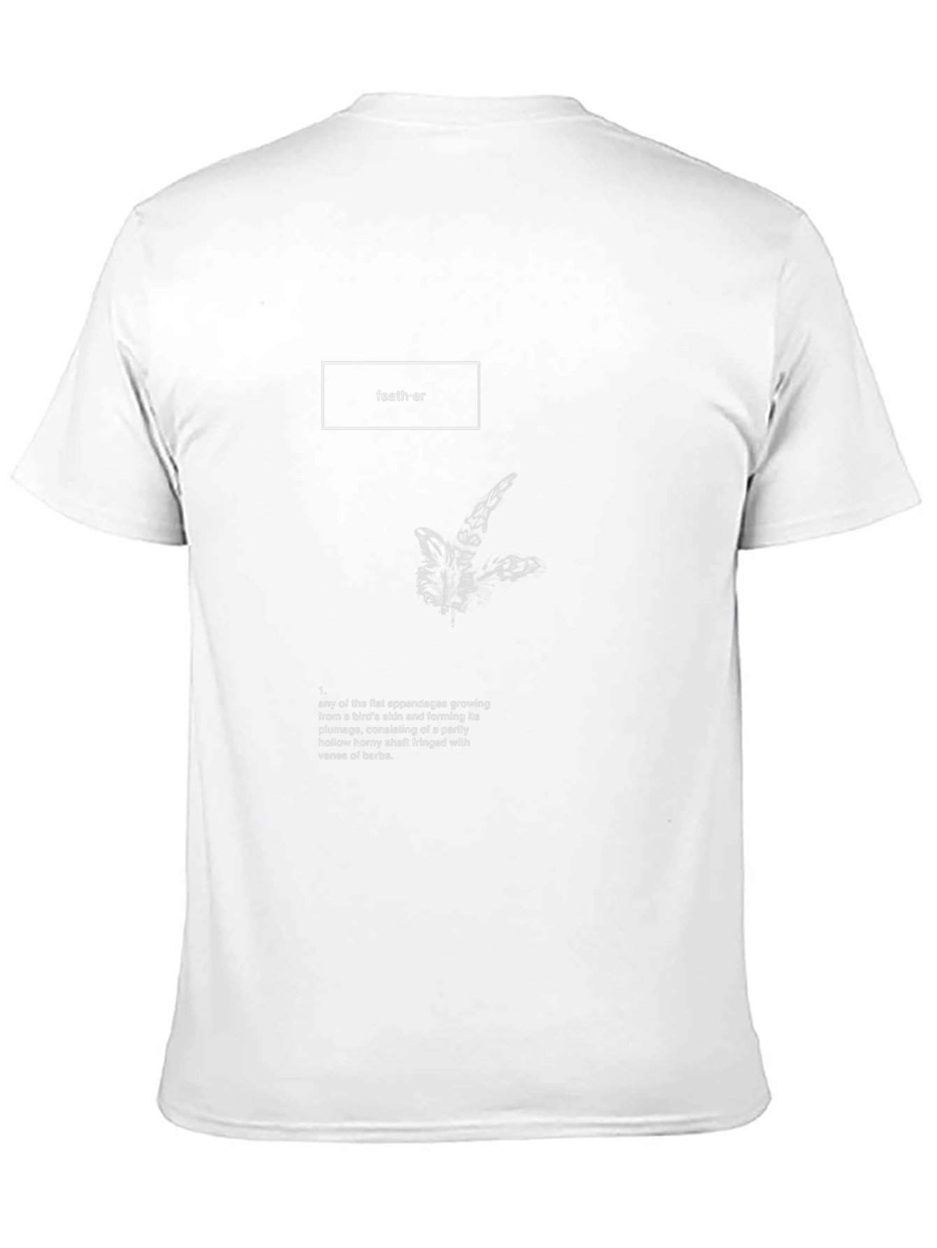 Feather Definition Graphic Tee - Soft Black Cotton T-Shirt