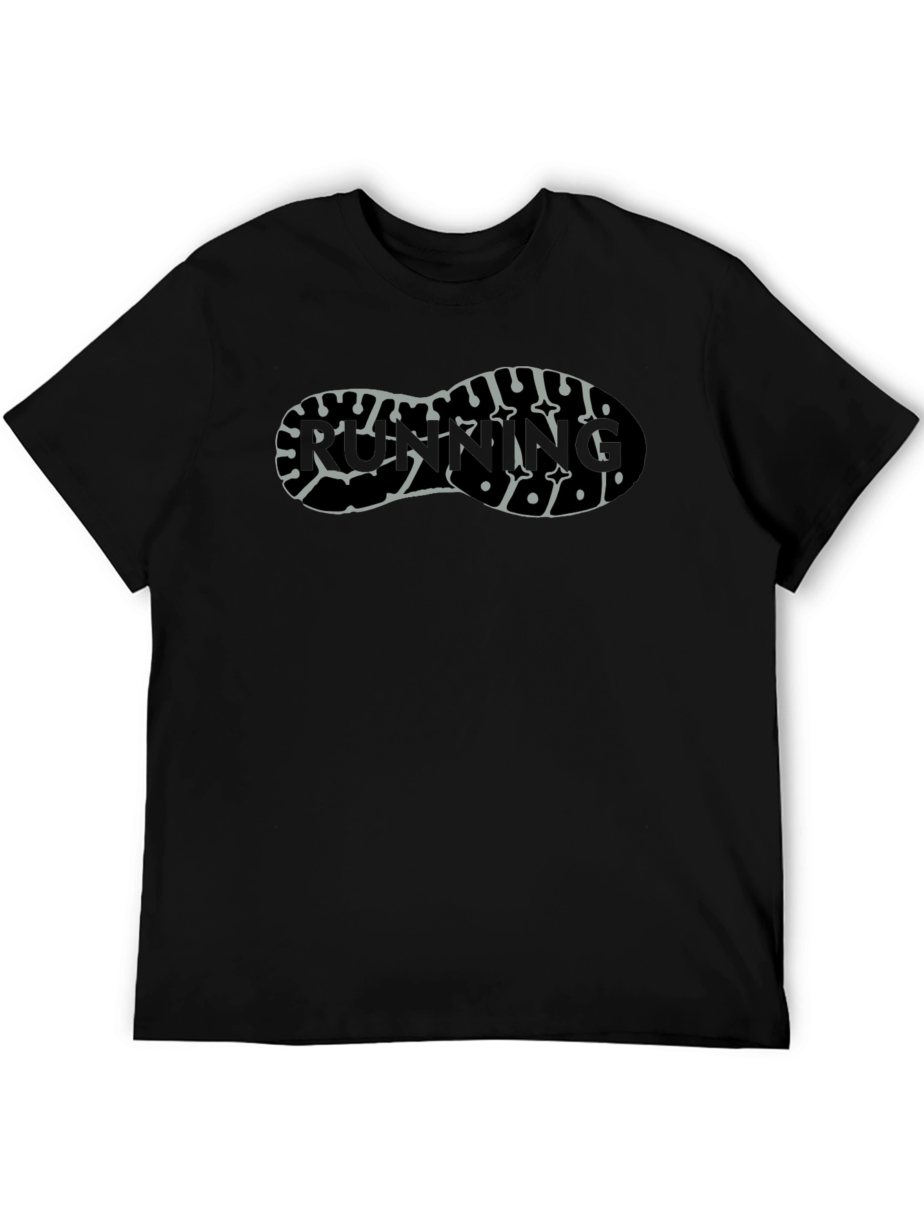 Running Shoe Print T-Shirt - Tread Pattern Design