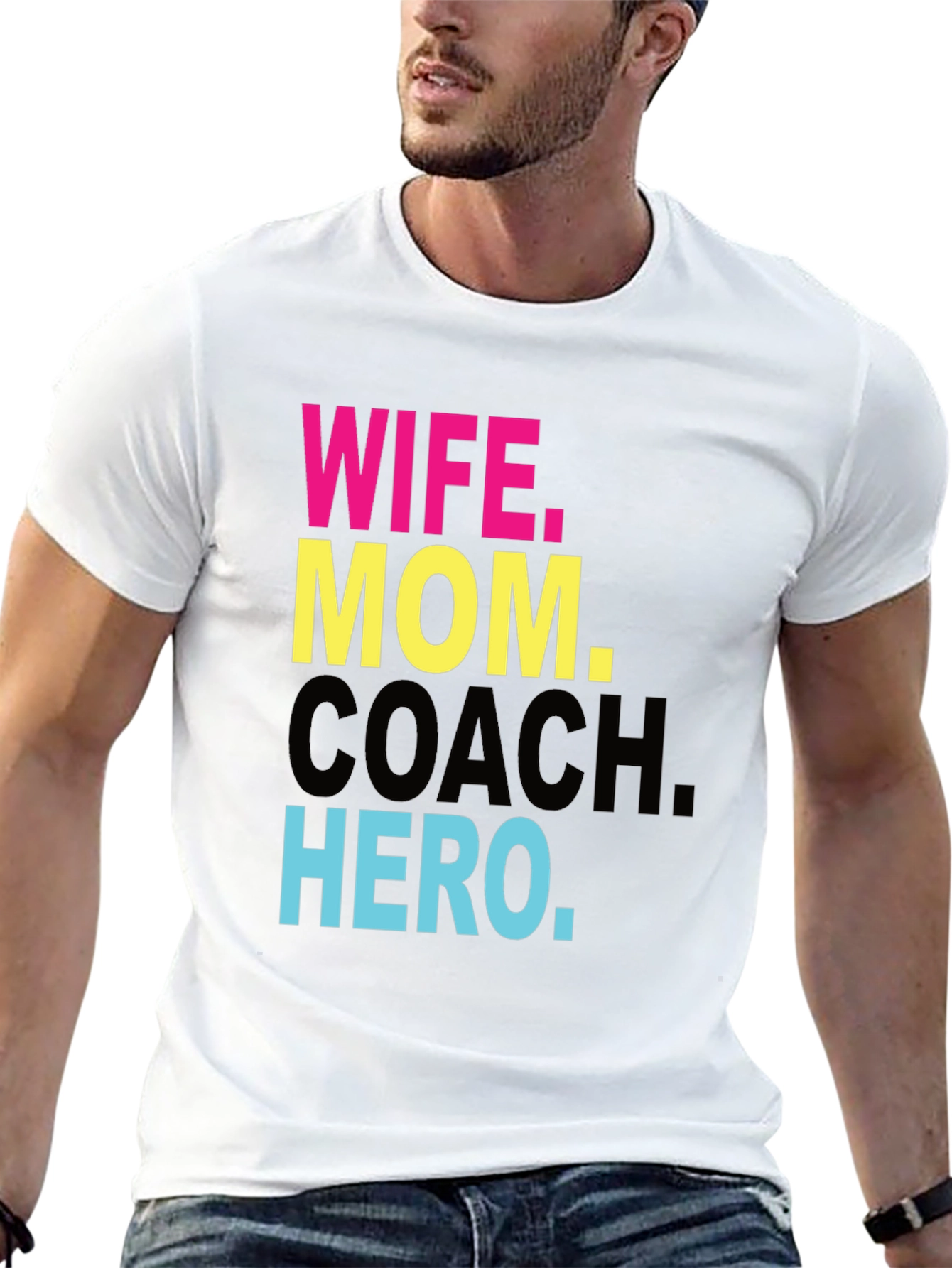Wife Mom Coach Hero T-Shirt - Superwoman Tee