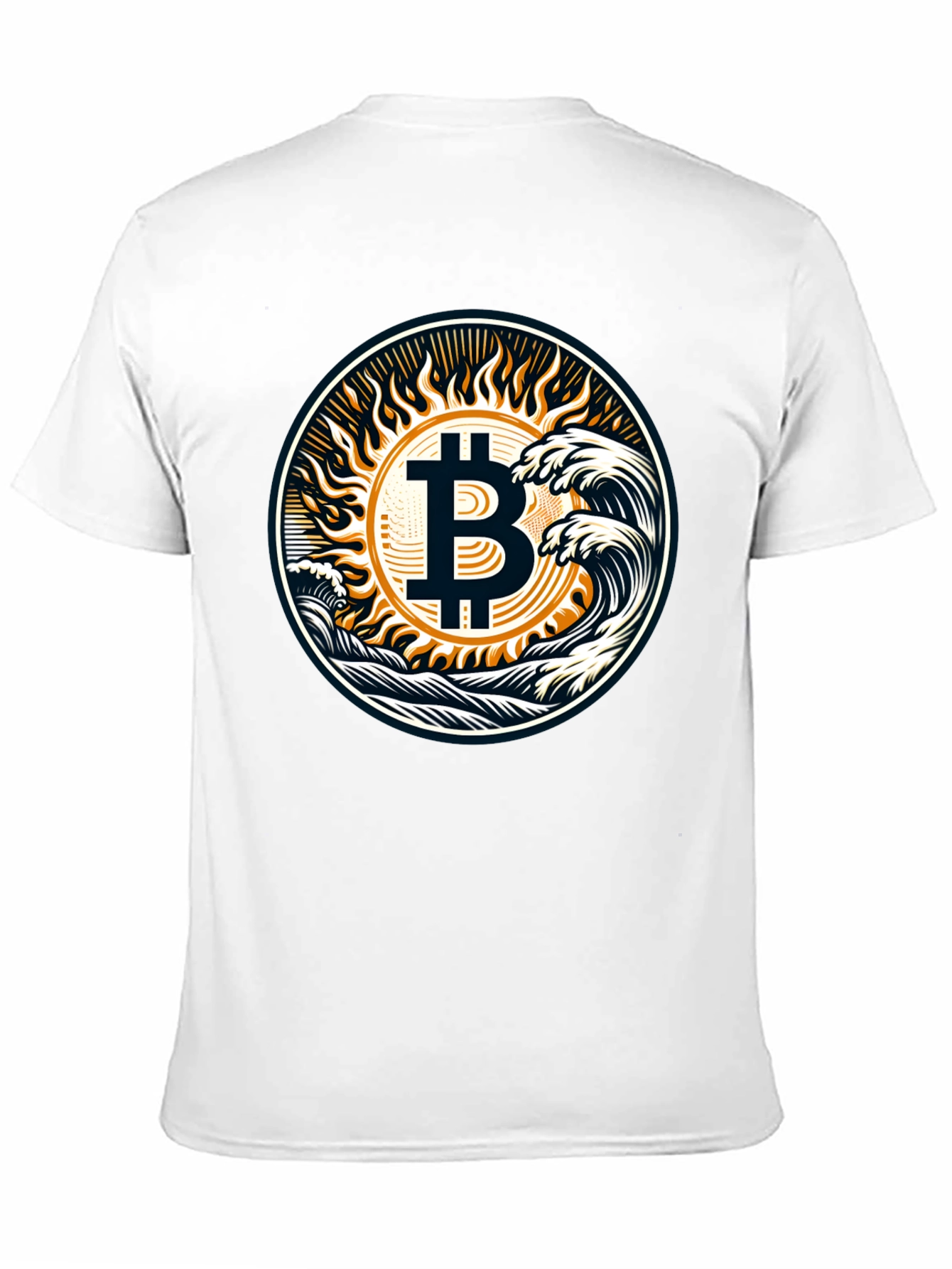 Bitcoin Wave T-Shirt - Crypto Sun Graphic Tee