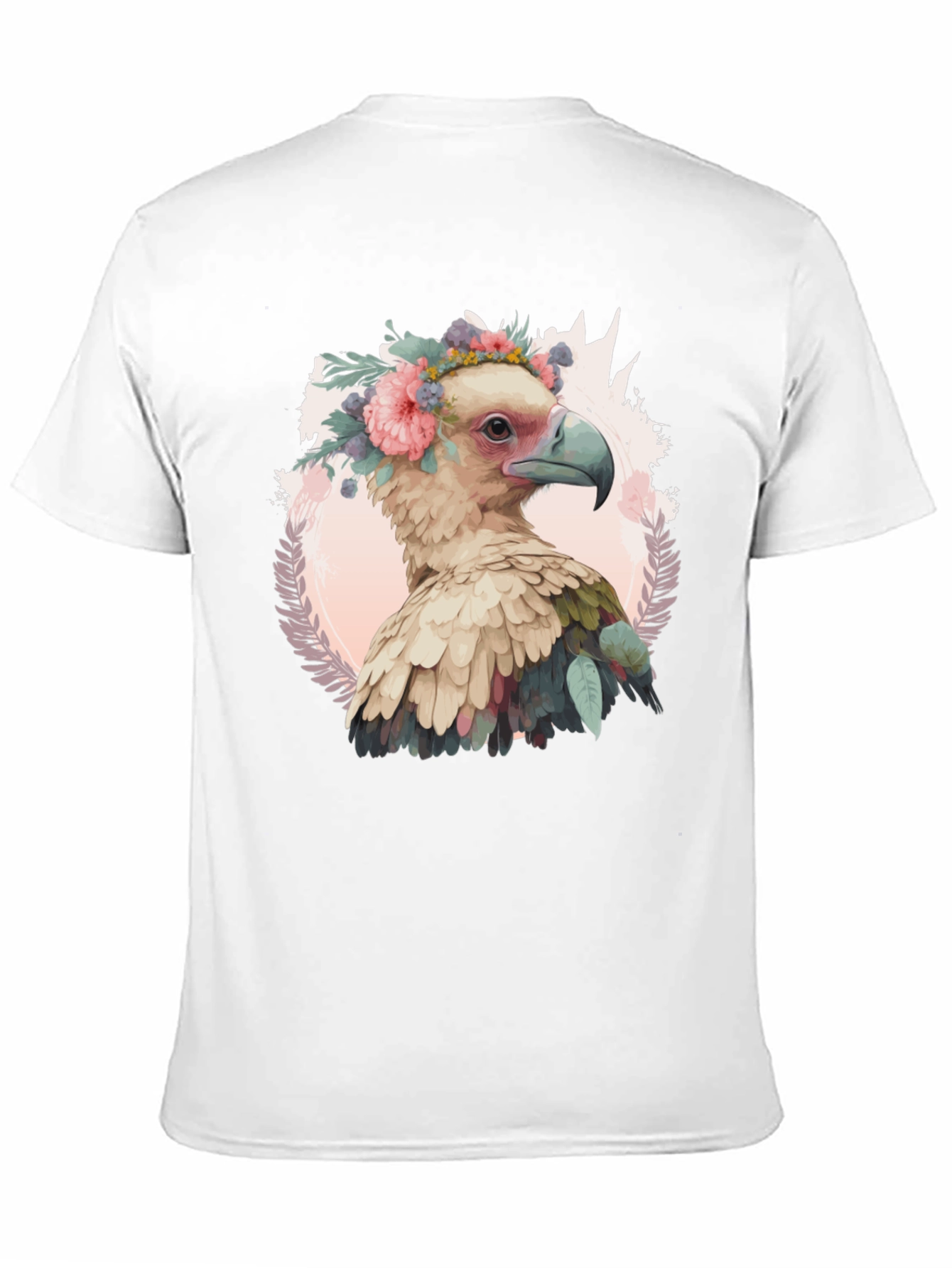 Bird with Flower Crown T-Shirt - Unique Graphic Tee