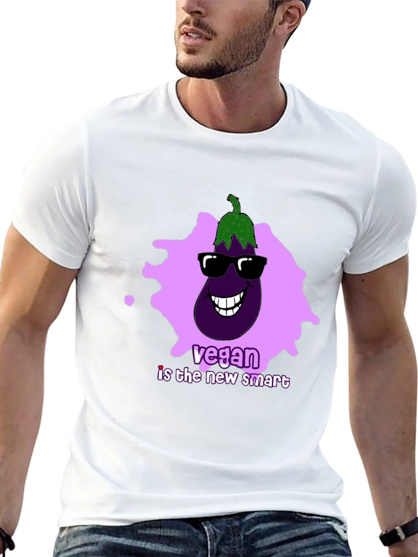 Vegan Smart Eggplant Tee