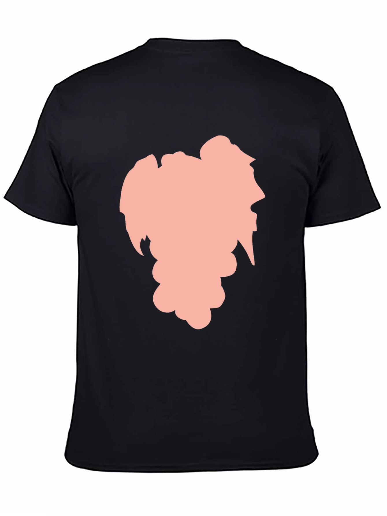 Stylish Black Graphic Tee - Abstract Silhouette Design