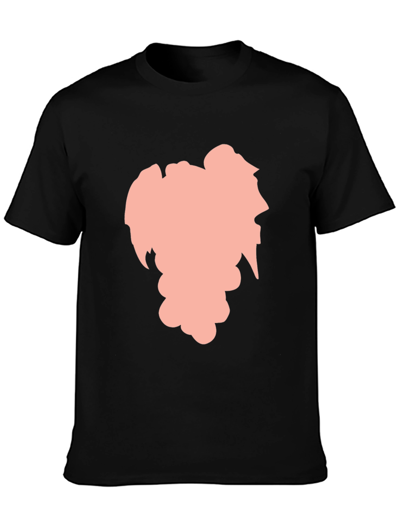 Stylish Black Graphic Tee - Abstract Silhouette Design