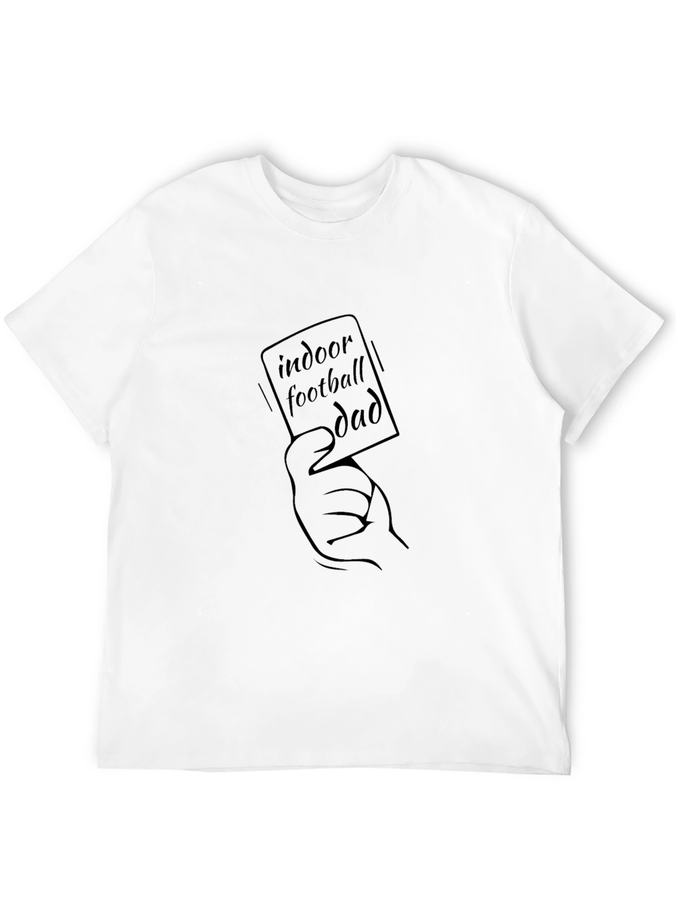 Indoor Football Dad T-Shirt - Black Graphic Tee