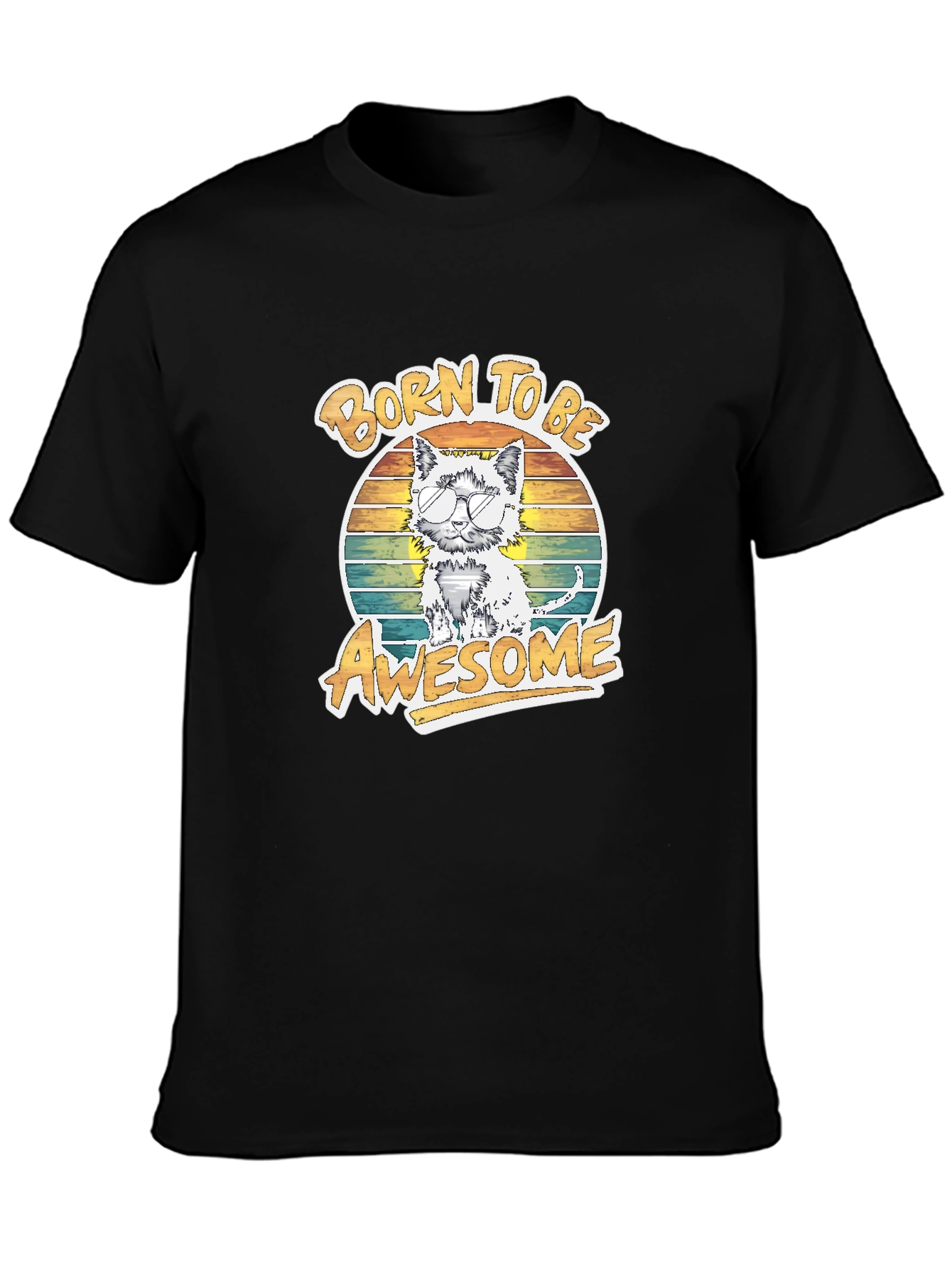 Born To Be Awesome Cat T-Shirt
