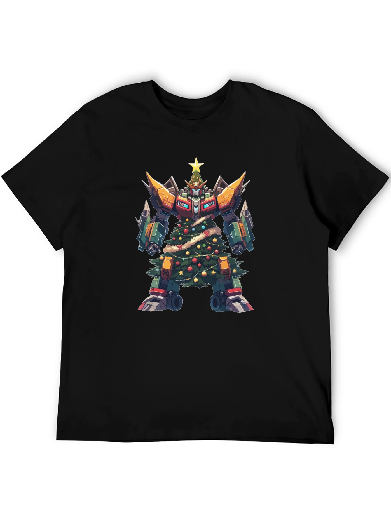 Christmas Robot T-Shirt - Festive Sci-Fi Style