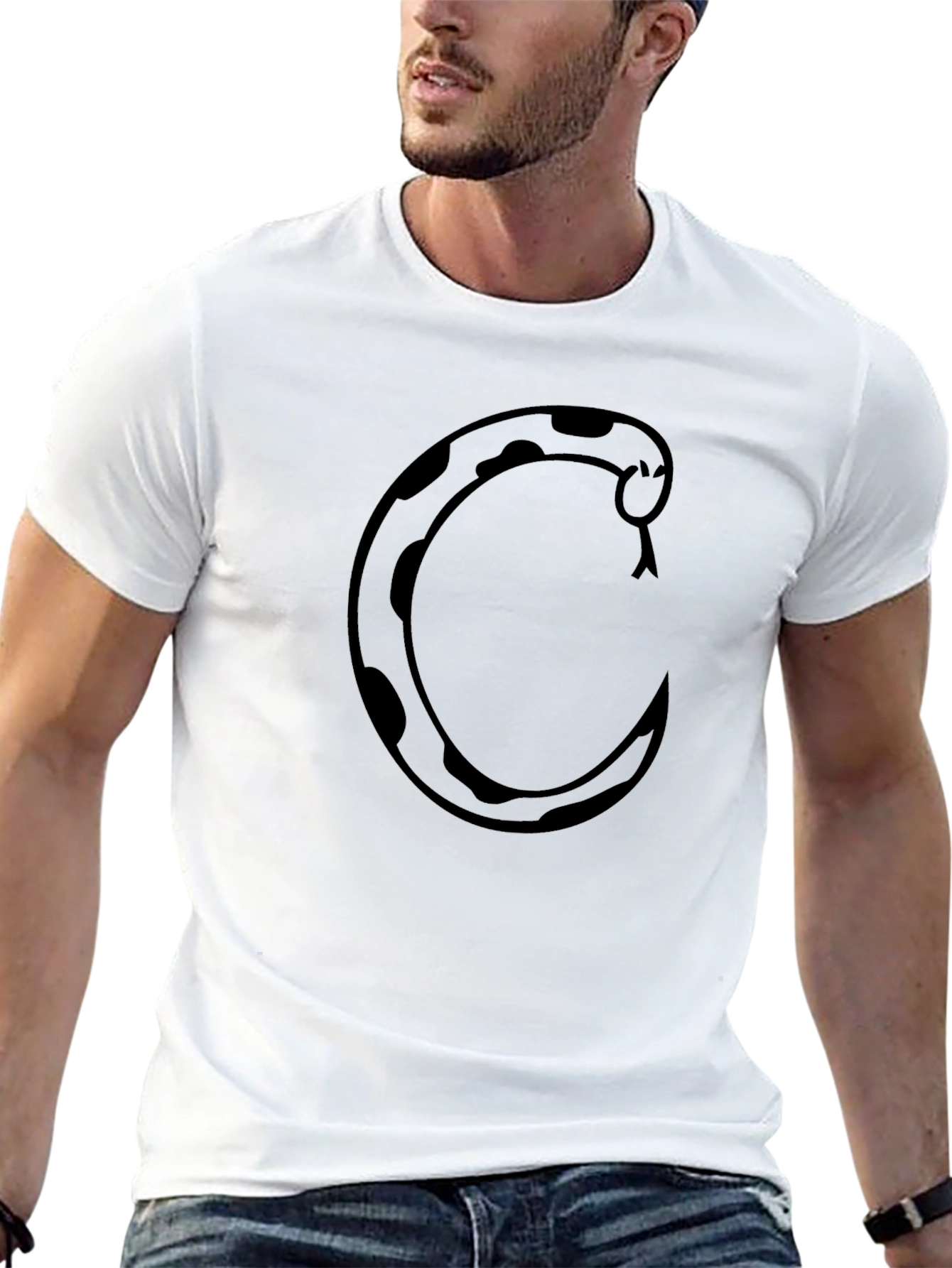 Snake Graphic Tee - Cool Black T-Shirt