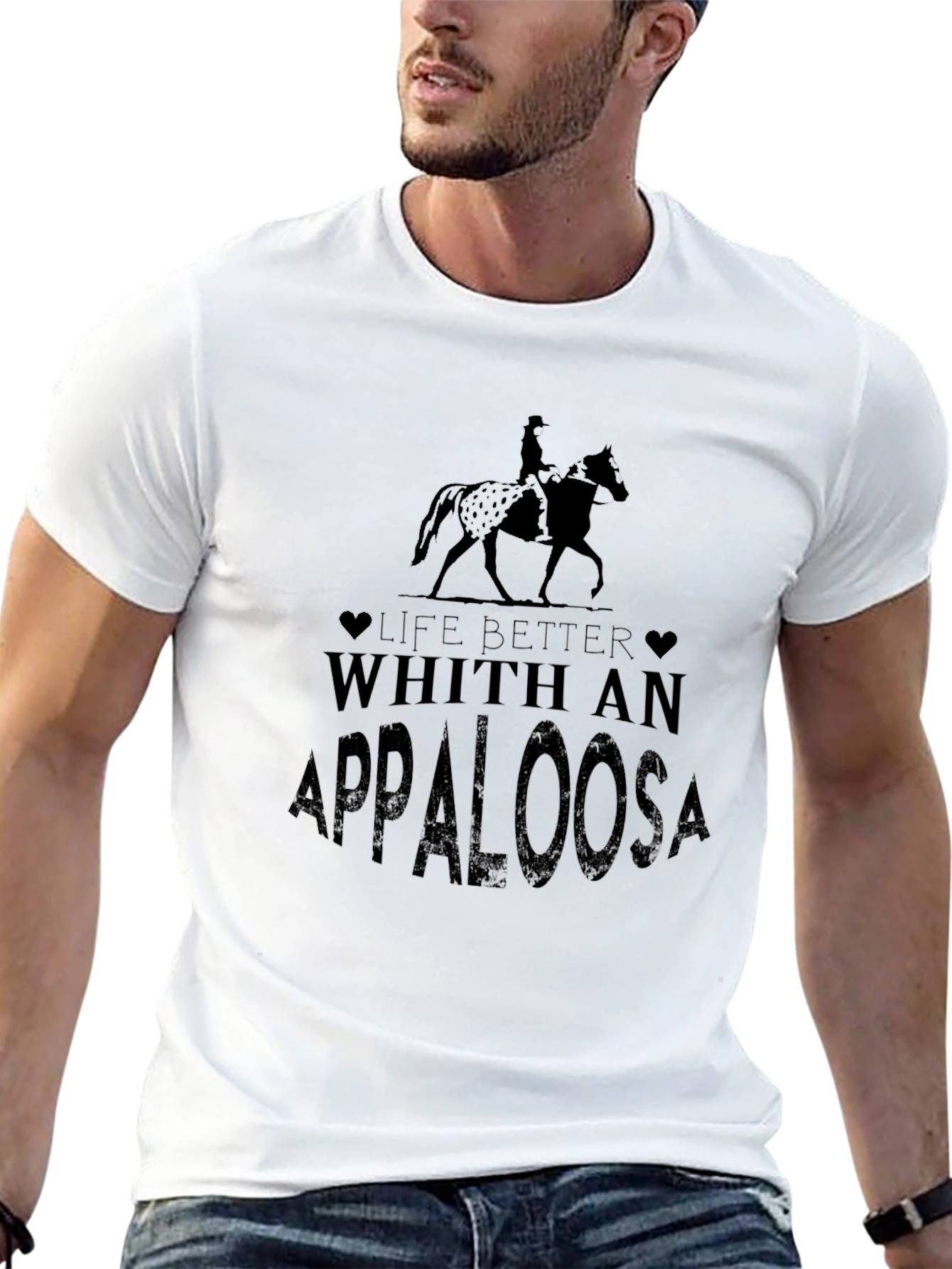 Life Better With Appaloosa Black T-Shirt