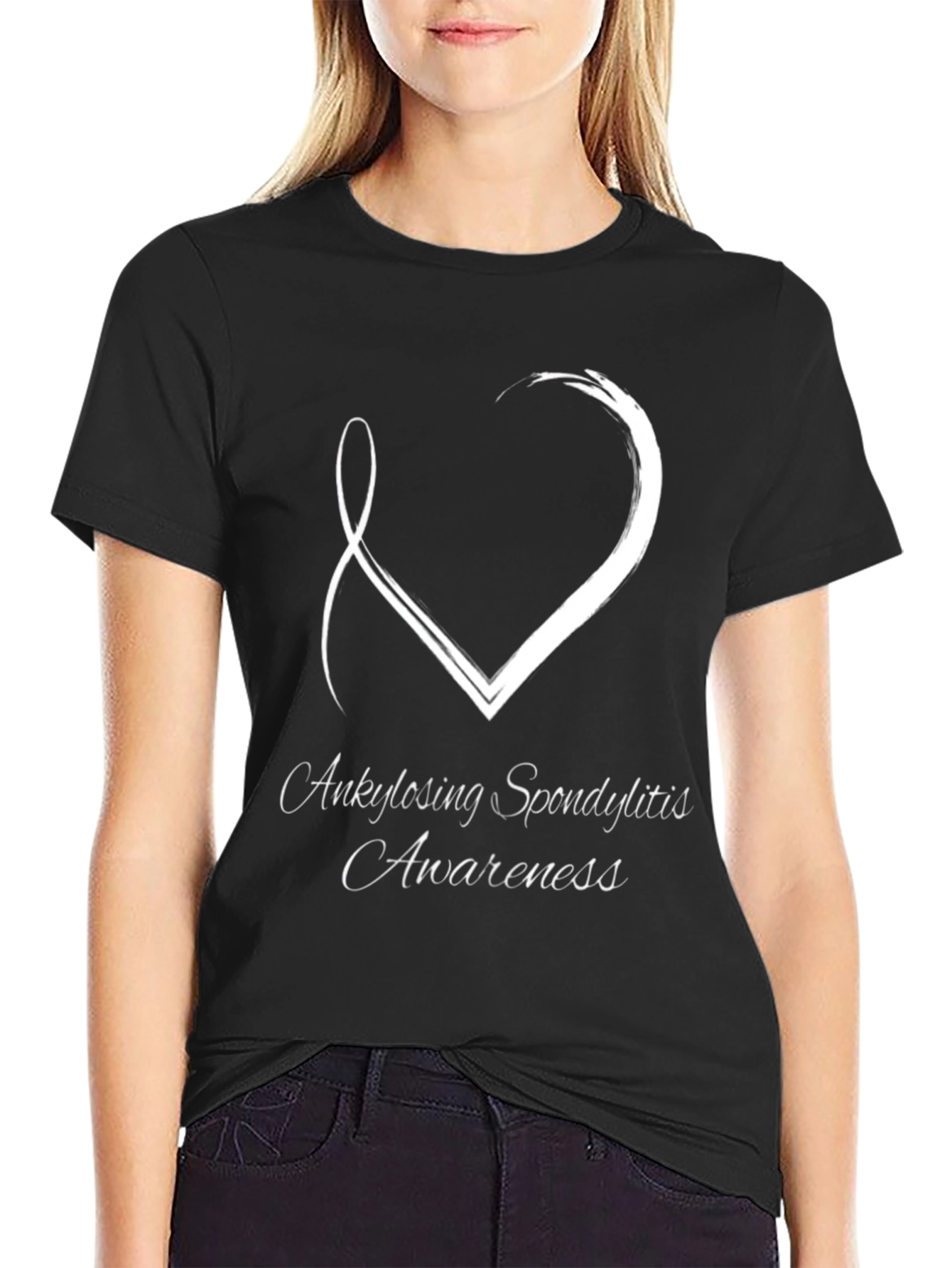 Ankylosing Spondylitis Awareness T-Shirt Black