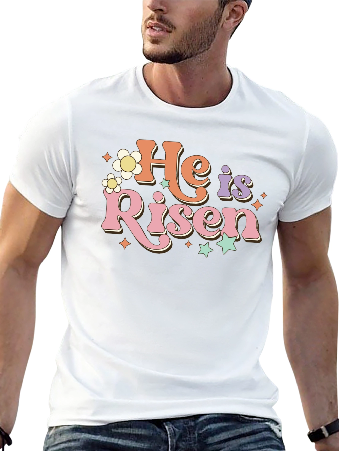 He is Risen Retro Graphic T-Shirt