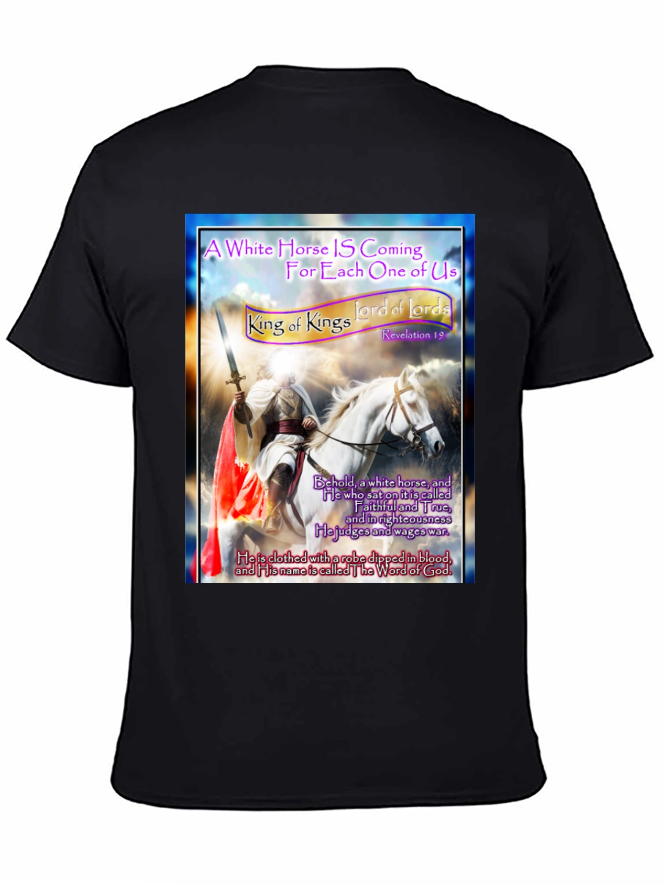 White Horse Rider Graphic T-Shirt