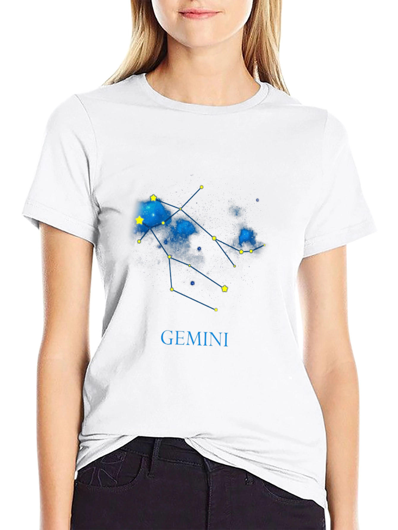 Gemini Zodiac T-Shirt - Celestial Star Sign Tee