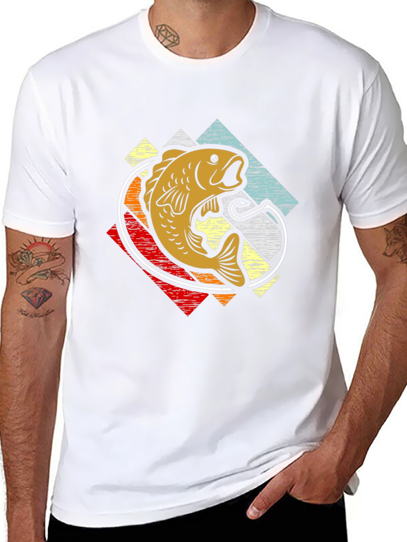 Retro Fishing T-Shirt - Bass Graphic Tee