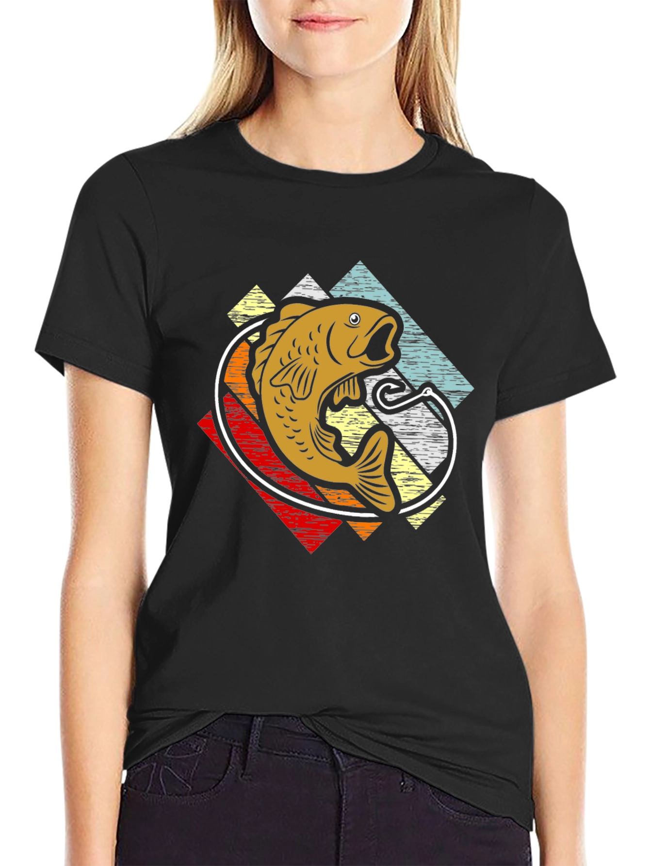 Retro Fishing T-Shirt - Bass Graphic Tee