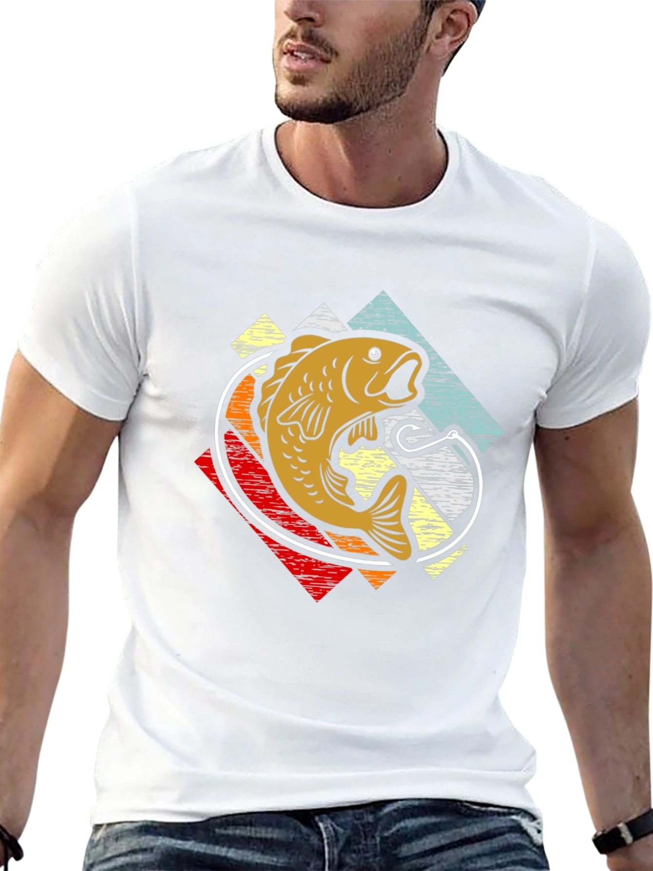 Retro Fishing T-Shirt - Bass Graphic Tee
