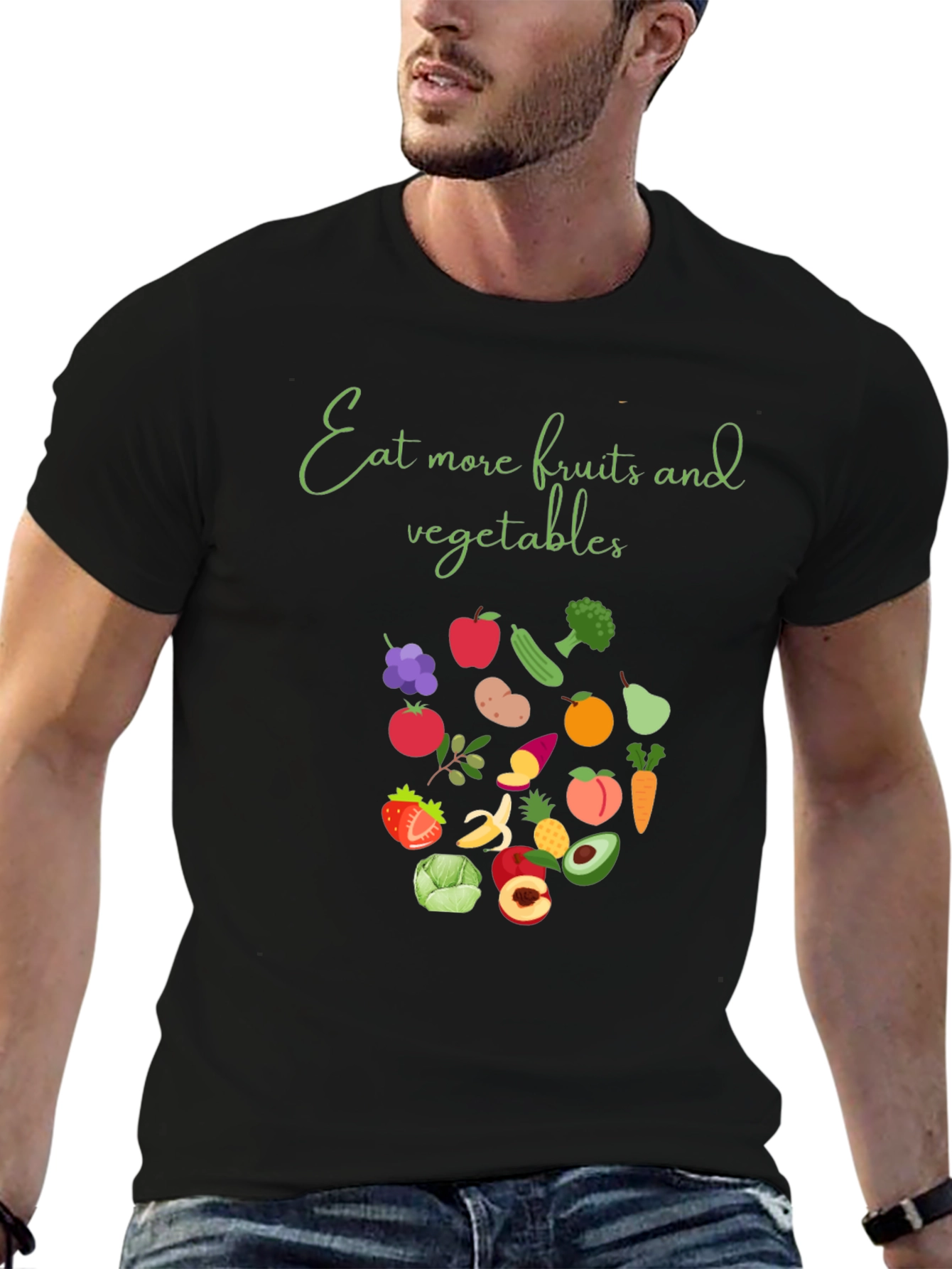Eat More Fruits & Vegetables Graphic T-Shirt