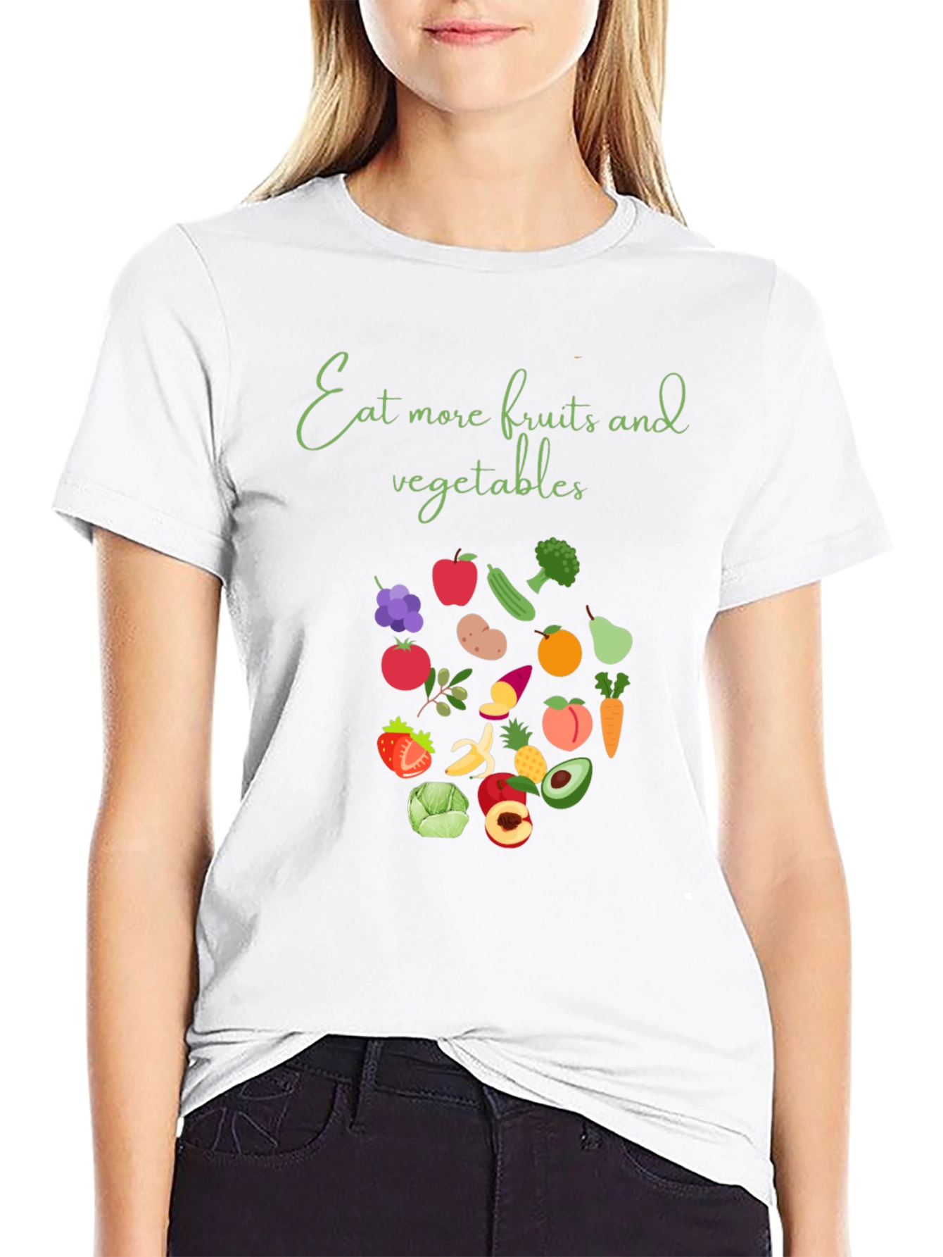 Eat More Fruits & Vegetables Graphic T-Shirt