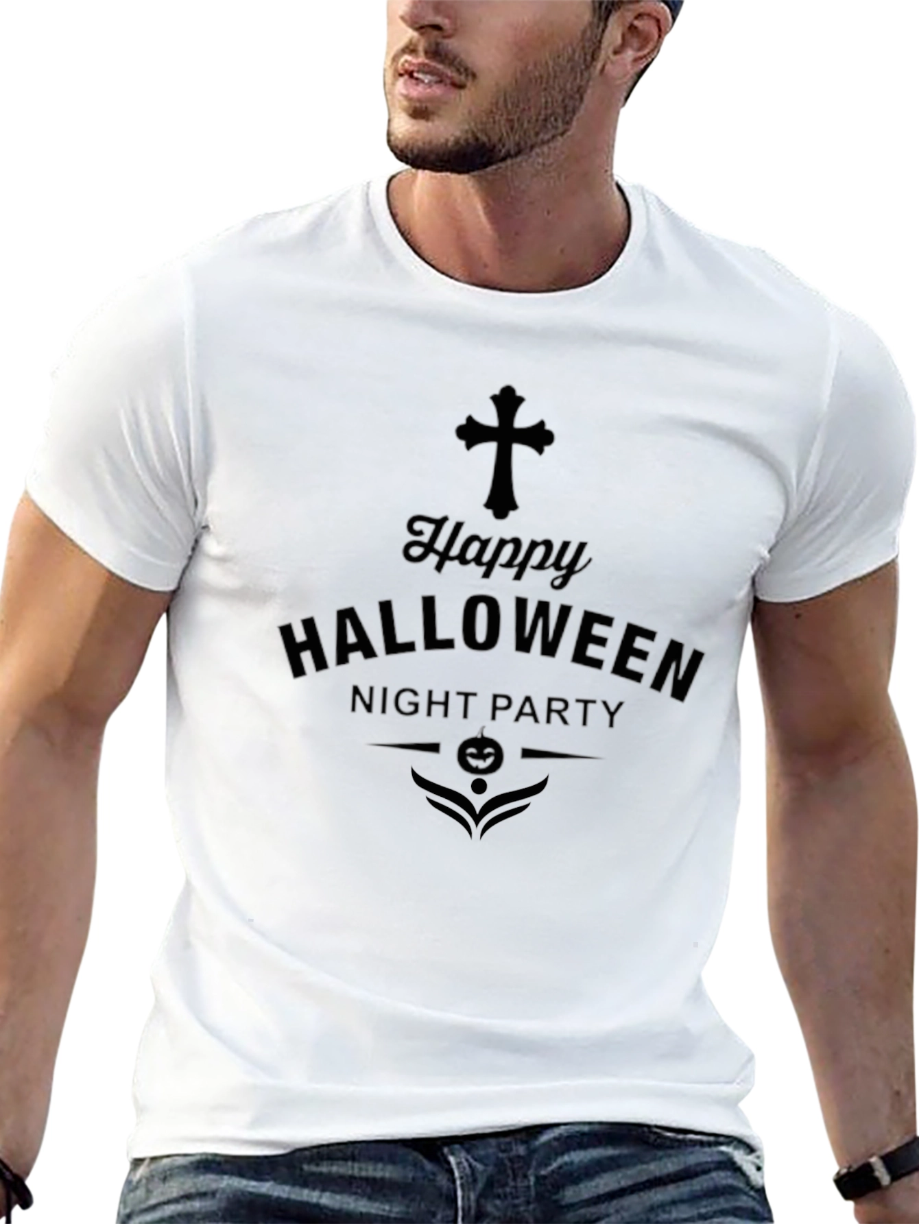 Happy Halloween Night Party T-Shirt Black