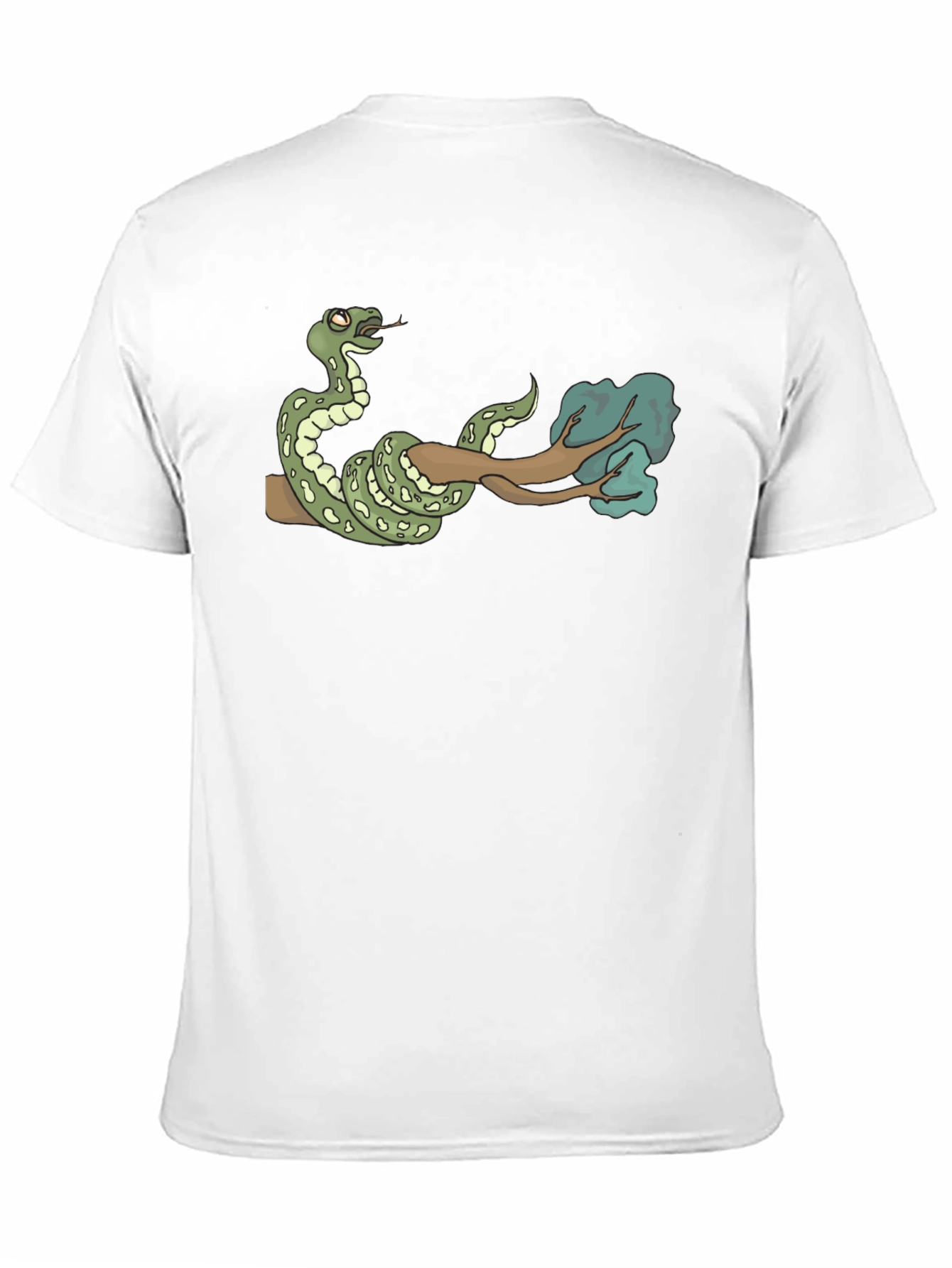 Snake on Branch Graphic Tee - Mens Black T-Shirt