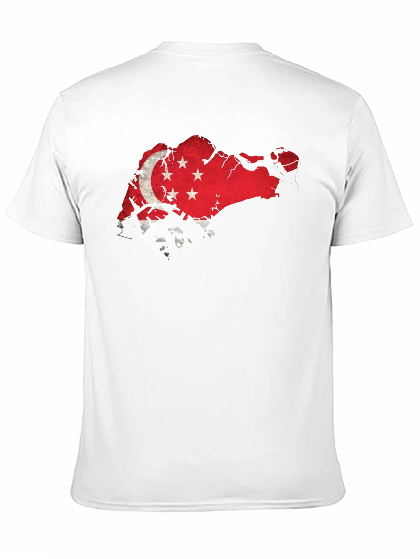 Singapore Flag Map Graphic T-Shirt