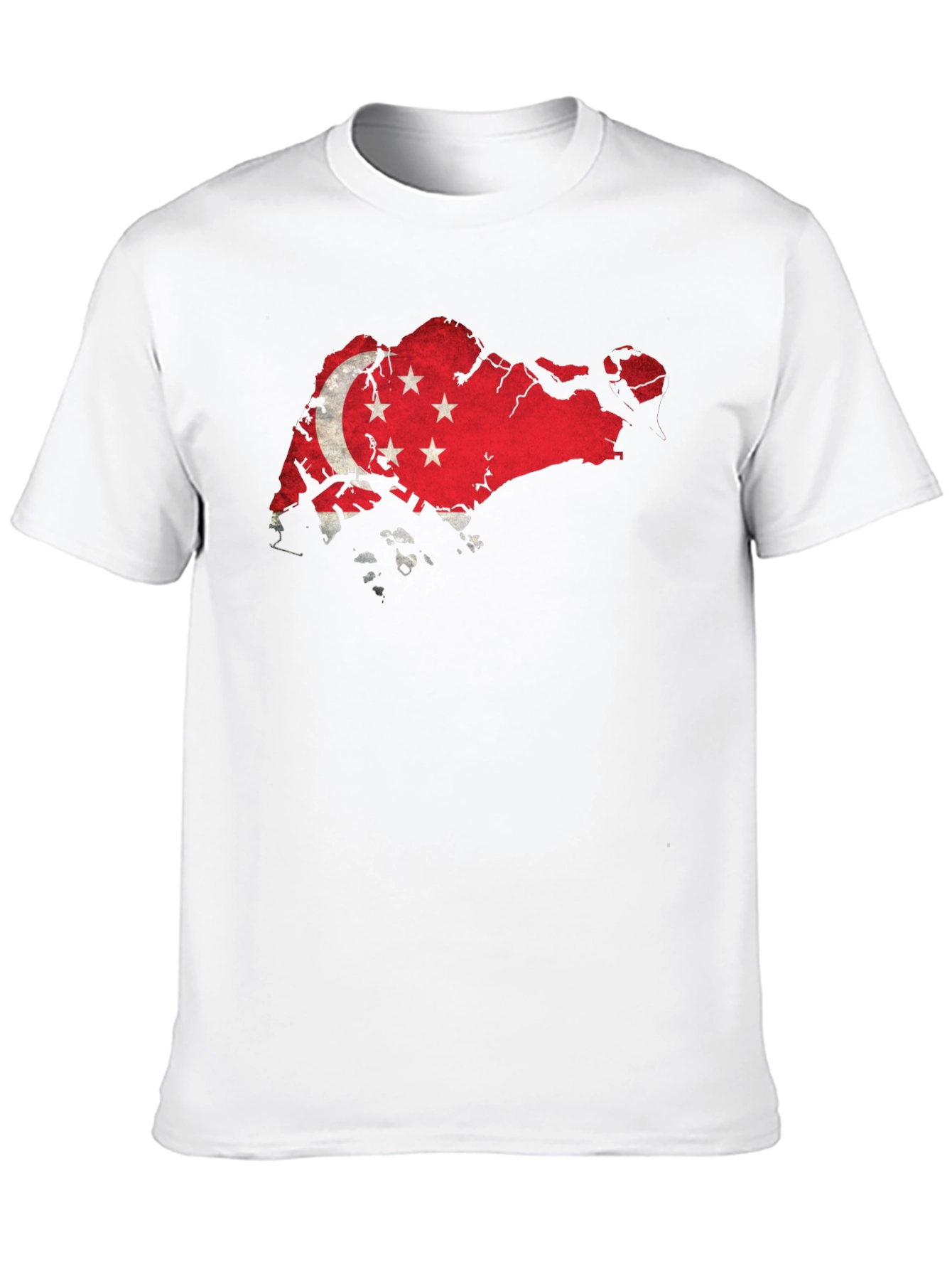 Singapore Flag Map Graphic T-Shirt