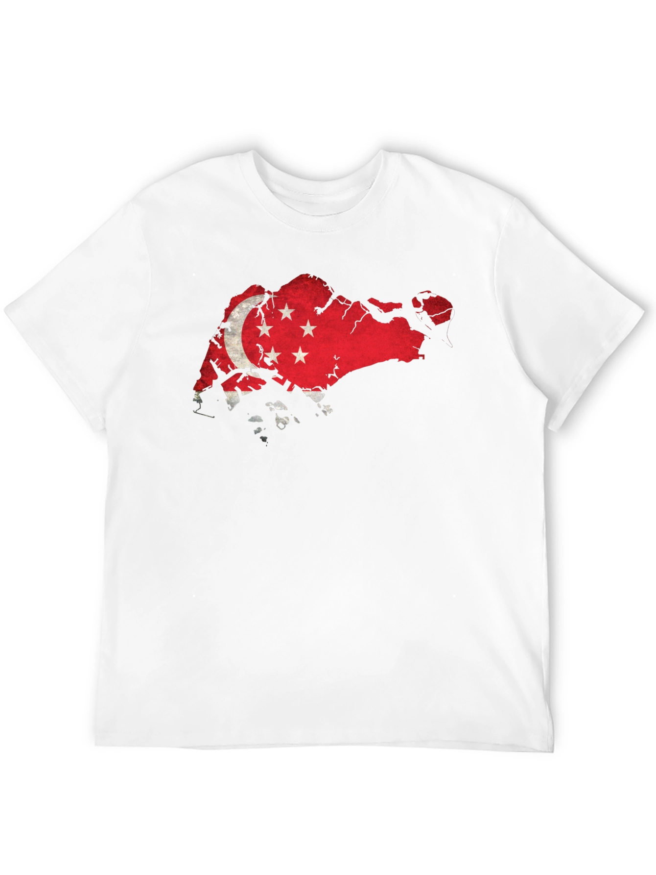 Singapore Flag Map Graphic T-Shirt