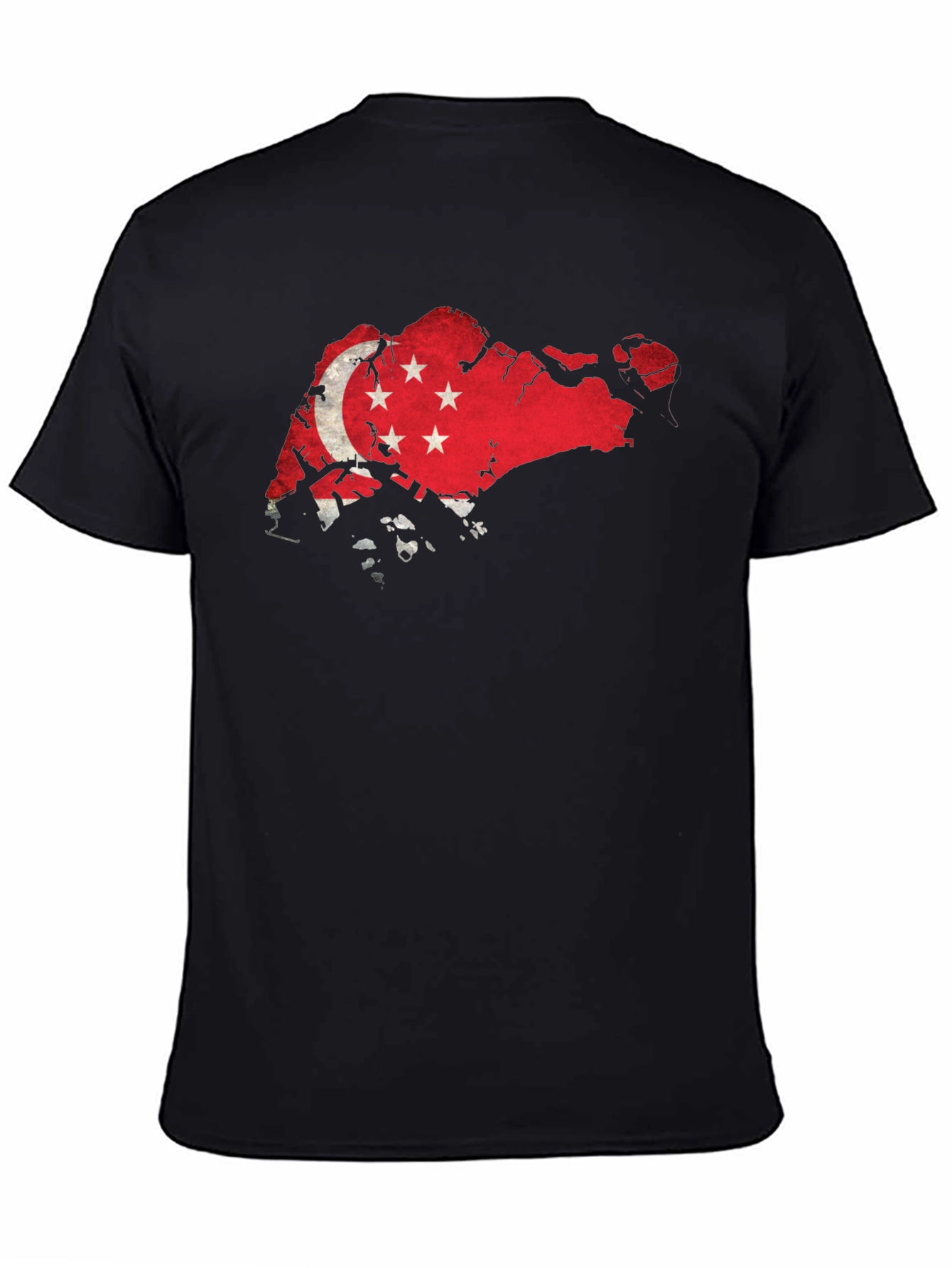 Singapore Flag Map Graphic T-Shirt