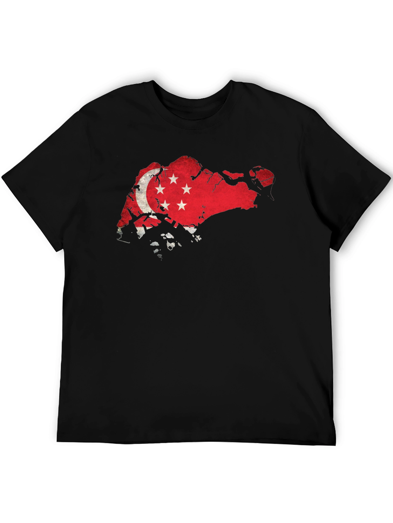Singapore Flag Map Graphic T-Shirt