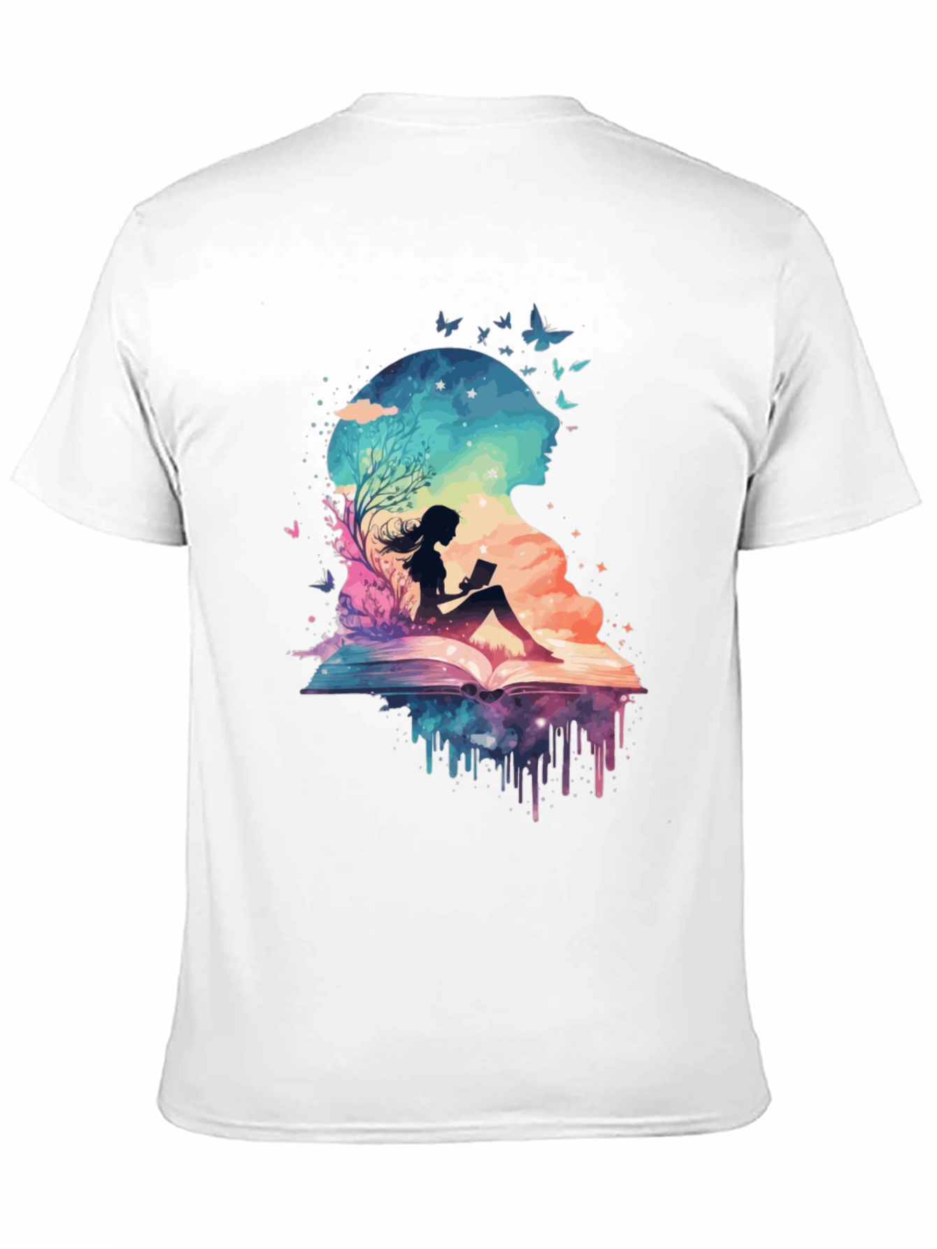 Book Lover Galaxy Tee - Literary Dreamscape Design