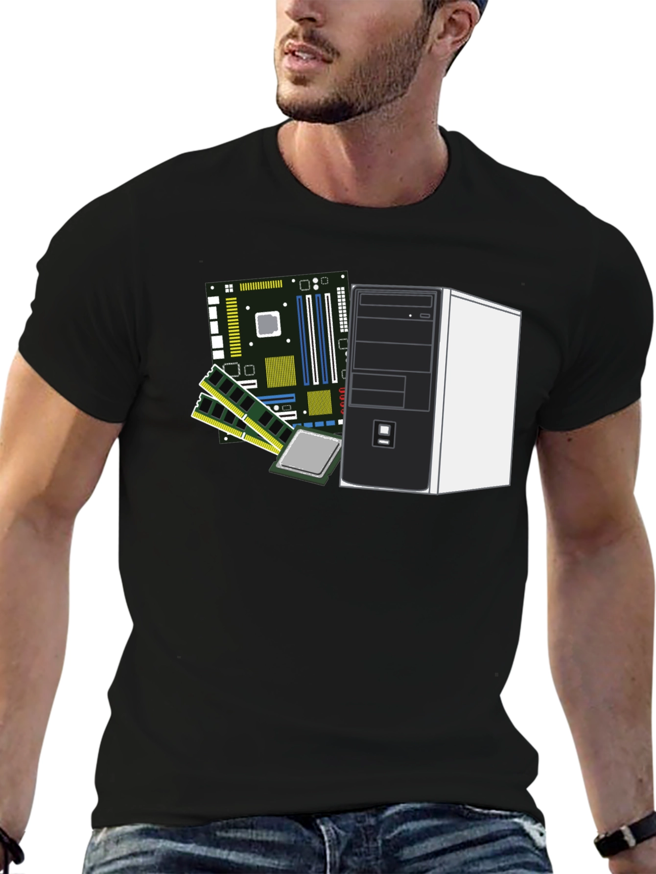 Tech Enthusiast T-Shirt: Computer Hardware Design