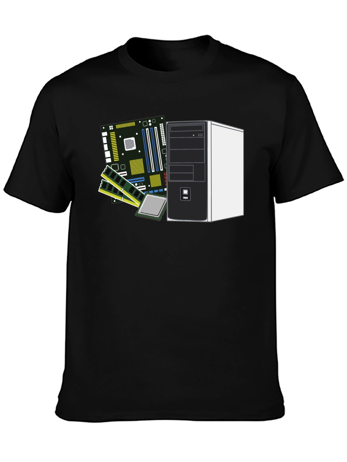 Tech Enthusiast T-Shirt: Computer Hardware Design