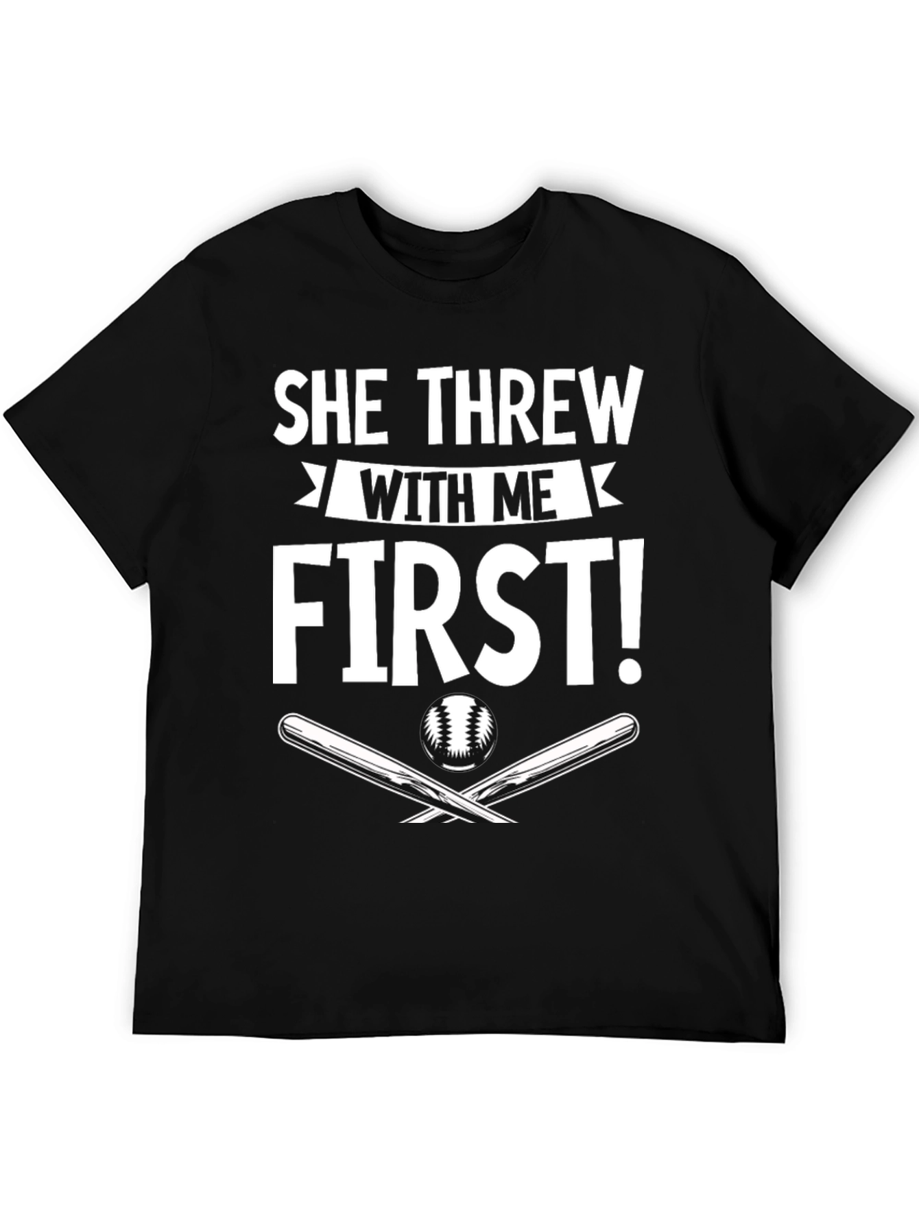 She Threw With Me First Baseball T-Shirt