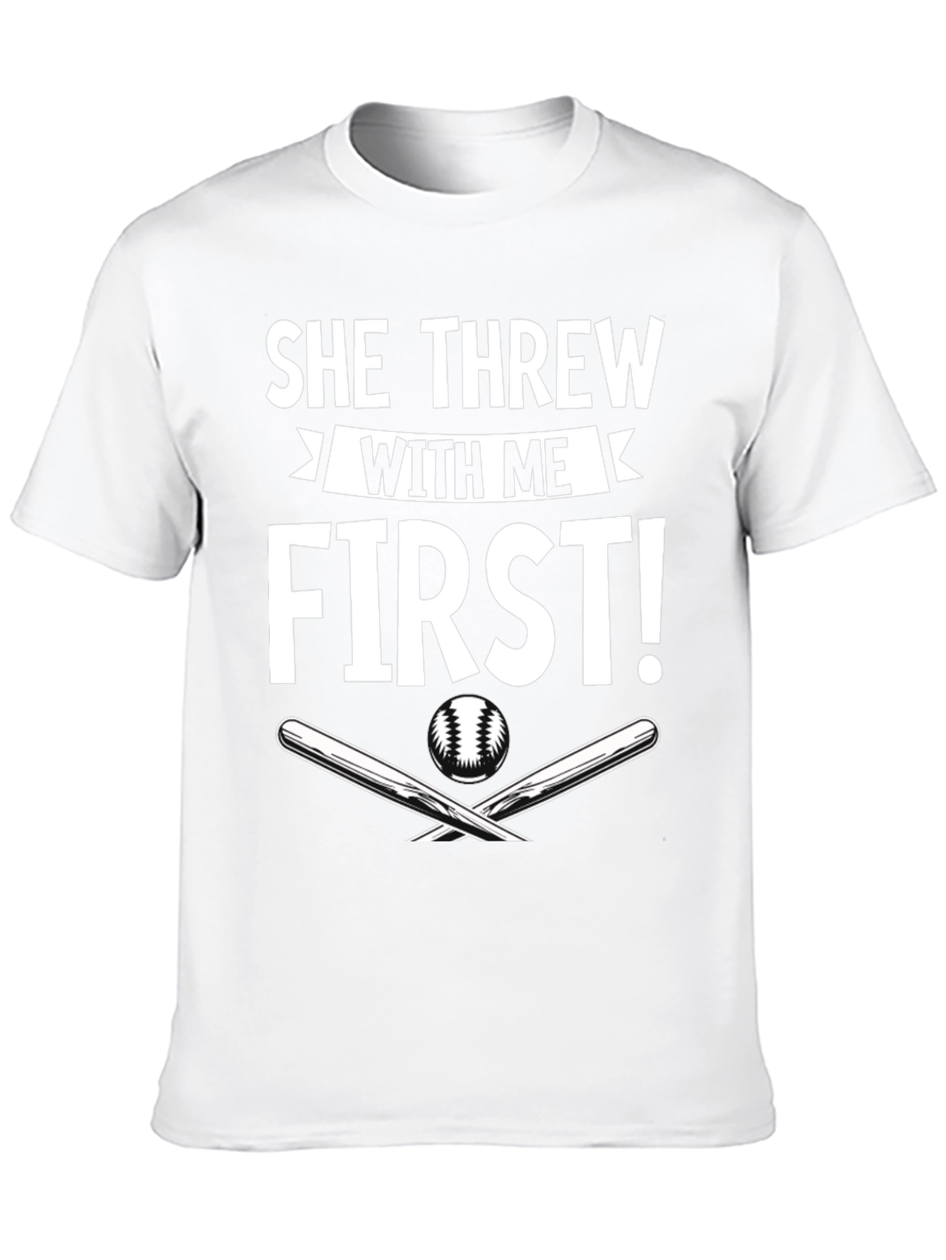 She Threw With Me First Baseball T-Shirt
