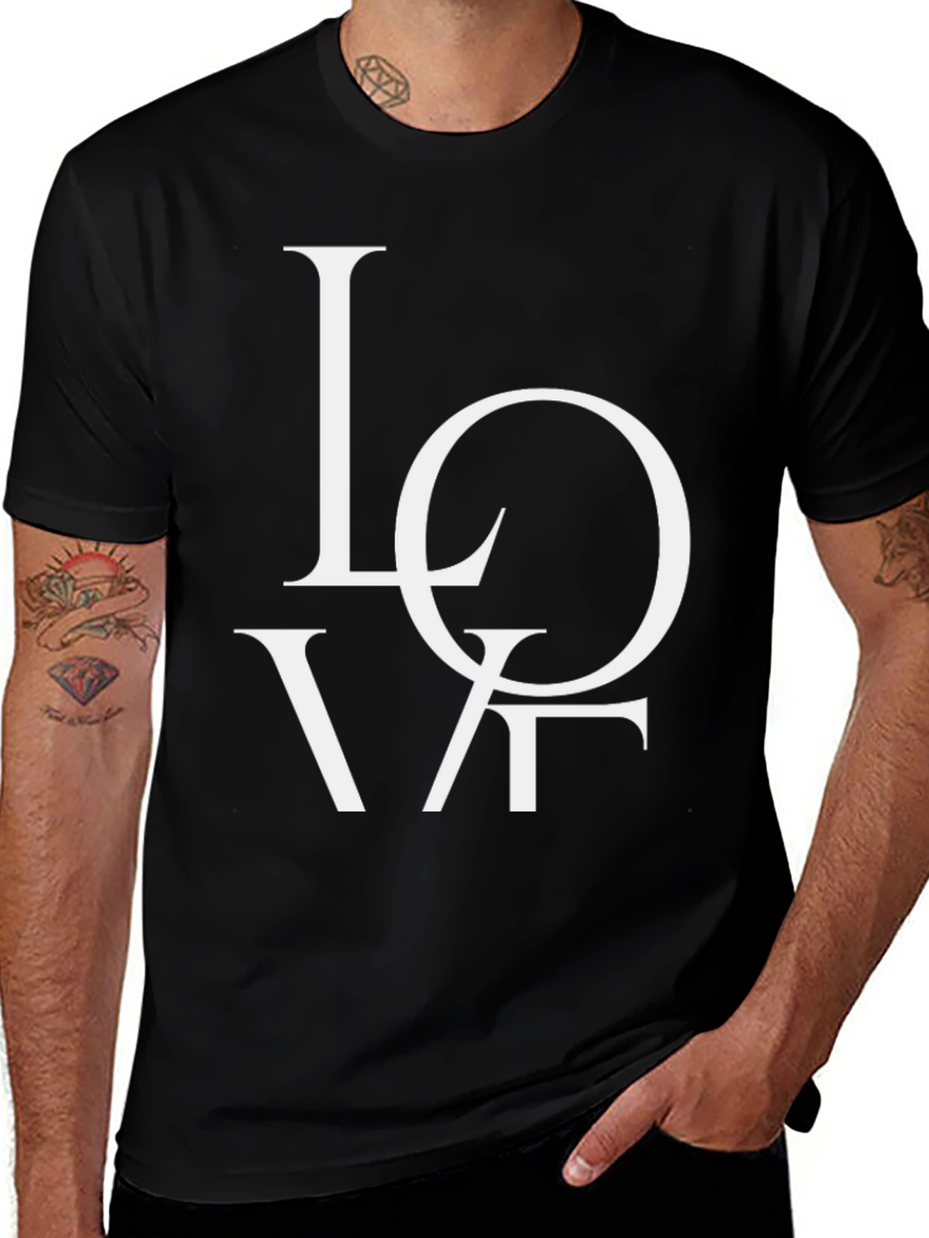 Love Graphic Black Tee Shirt