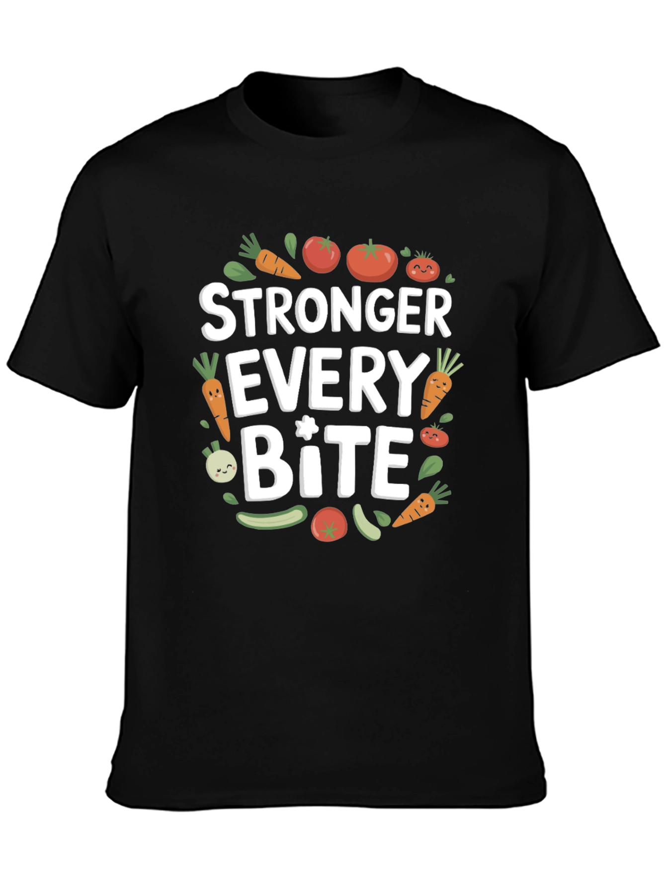 Stronger Every Bite Graphic Tee - Vegan Shirt