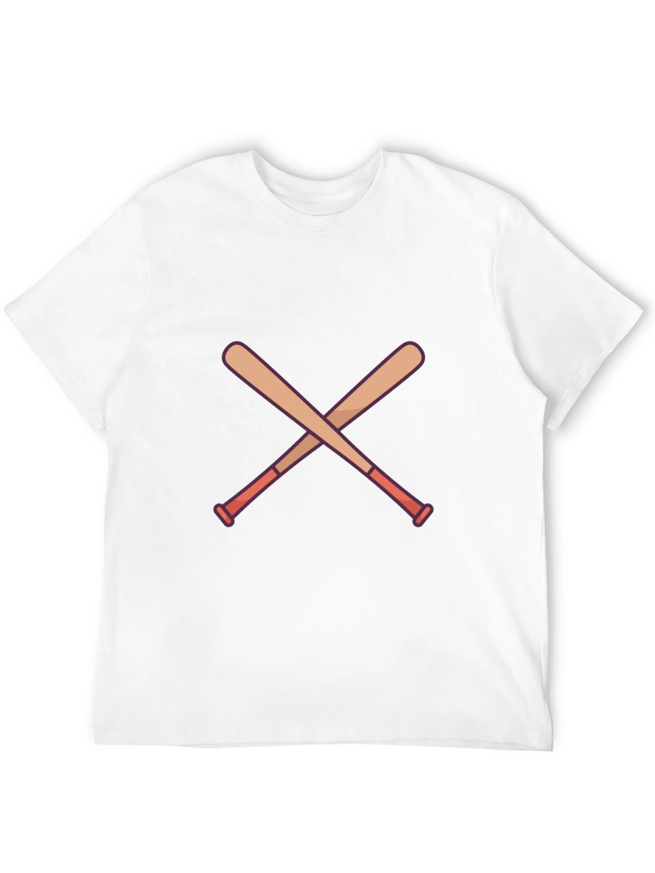 Crossed Bats Graphic T-Shirt - Baseball Fan Apparel