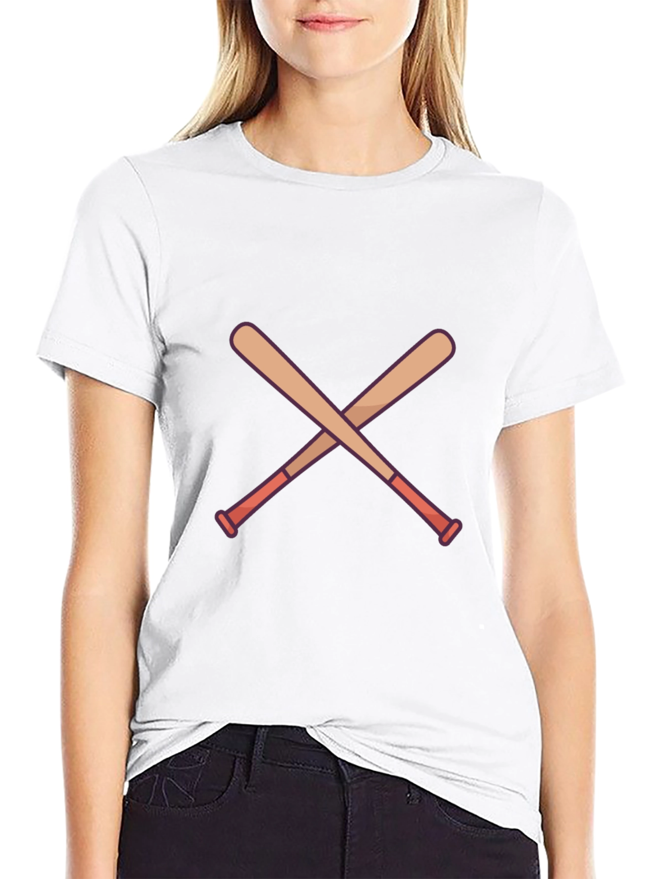 Crossed Bats Graphic T-Shirt - Baseball Fan Apparel