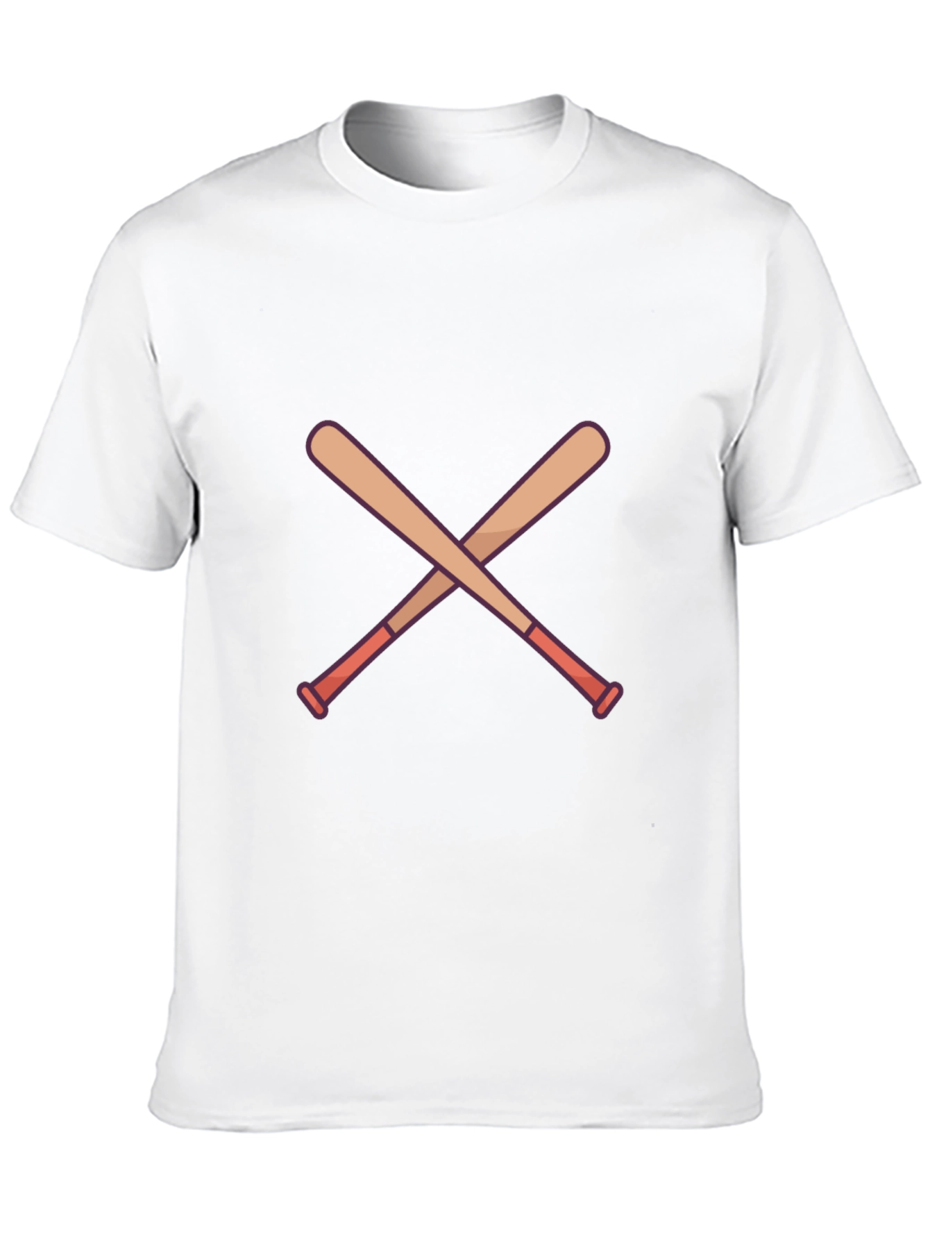 Crossed Bats Graphic T-Shirt - Baseball Fan Apparel