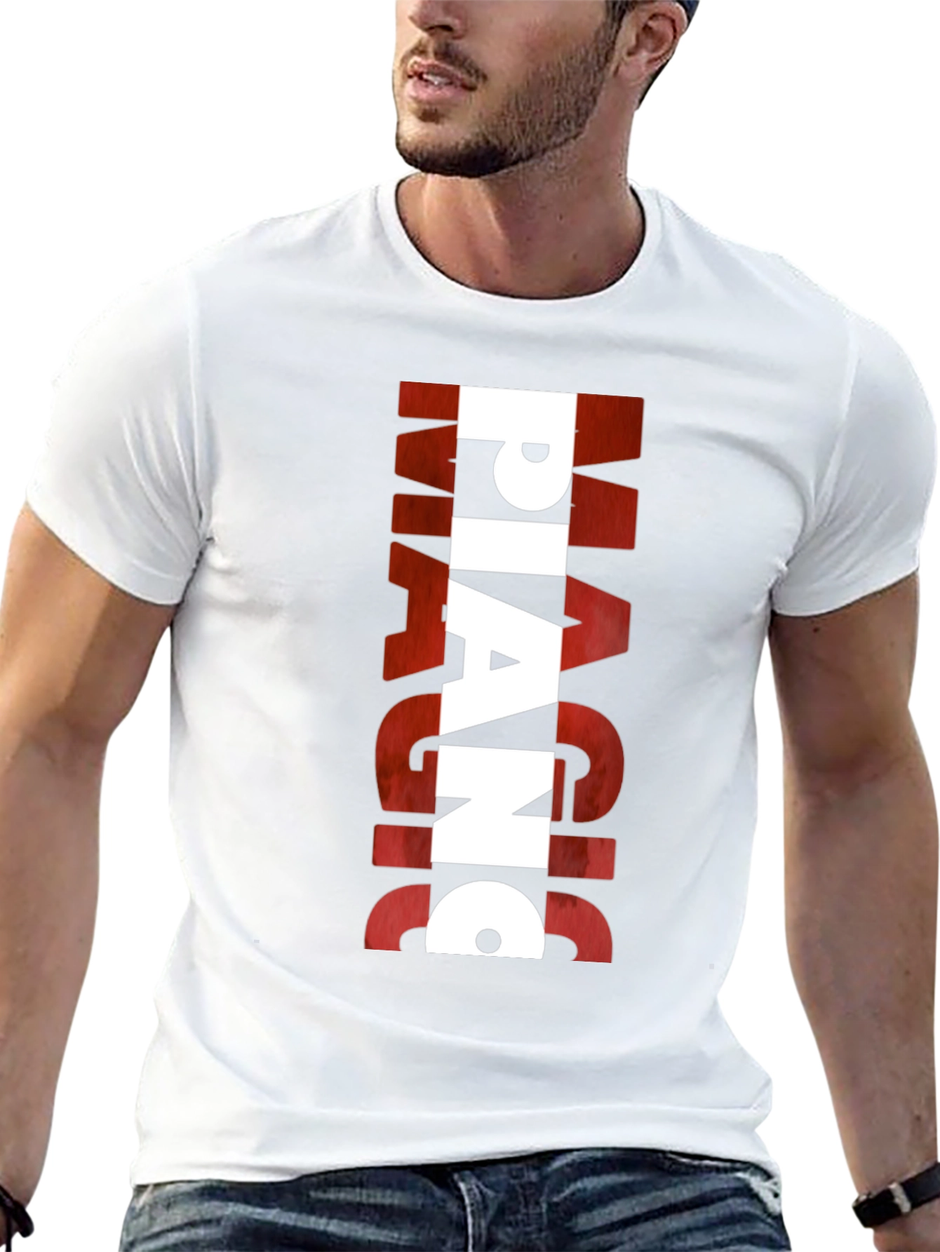 Magic Piano Mens Black Graphic T-Shirt
