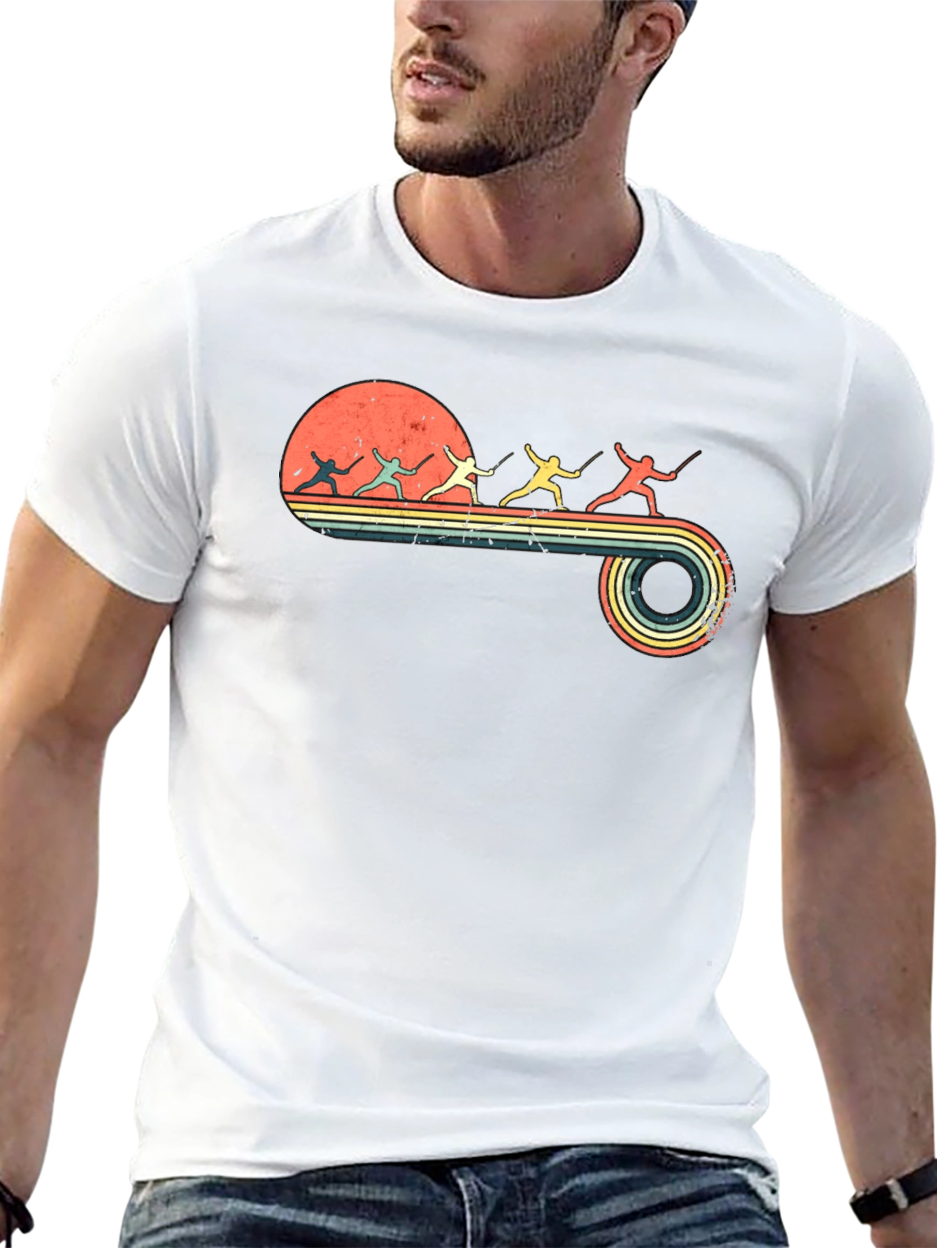 Retro Fencing Silhouette T-Shirt