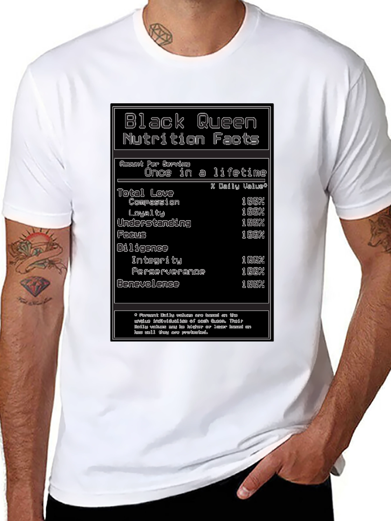 Black Queen Nutrition Facts T-Shirt