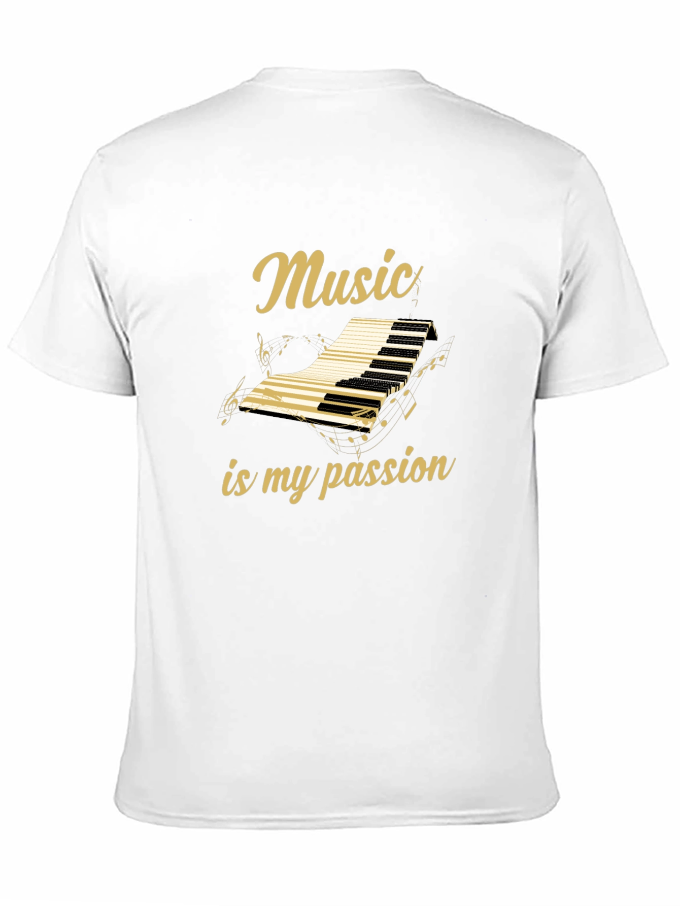 Music is My Passion Graphic Tee - Black Cotton