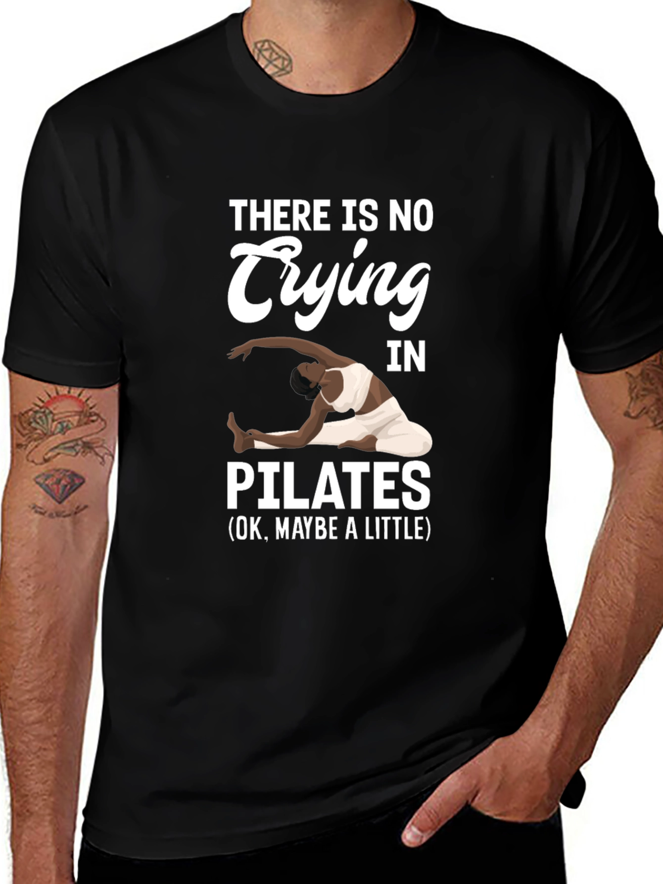 Pilates T-Shirt - No Crying Maybe a Little