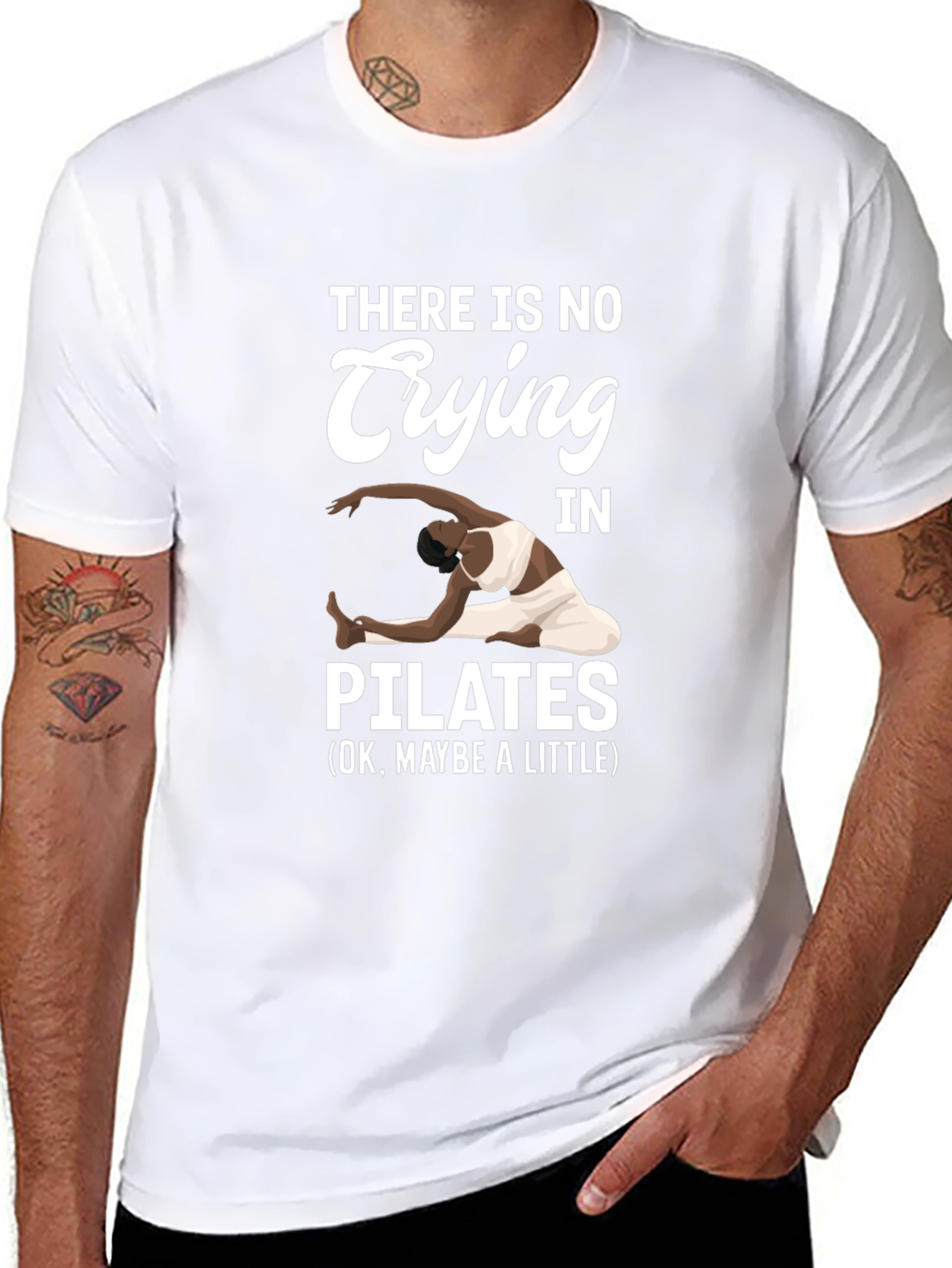 Pilates T-Shirt - No Crying Maybe a Little