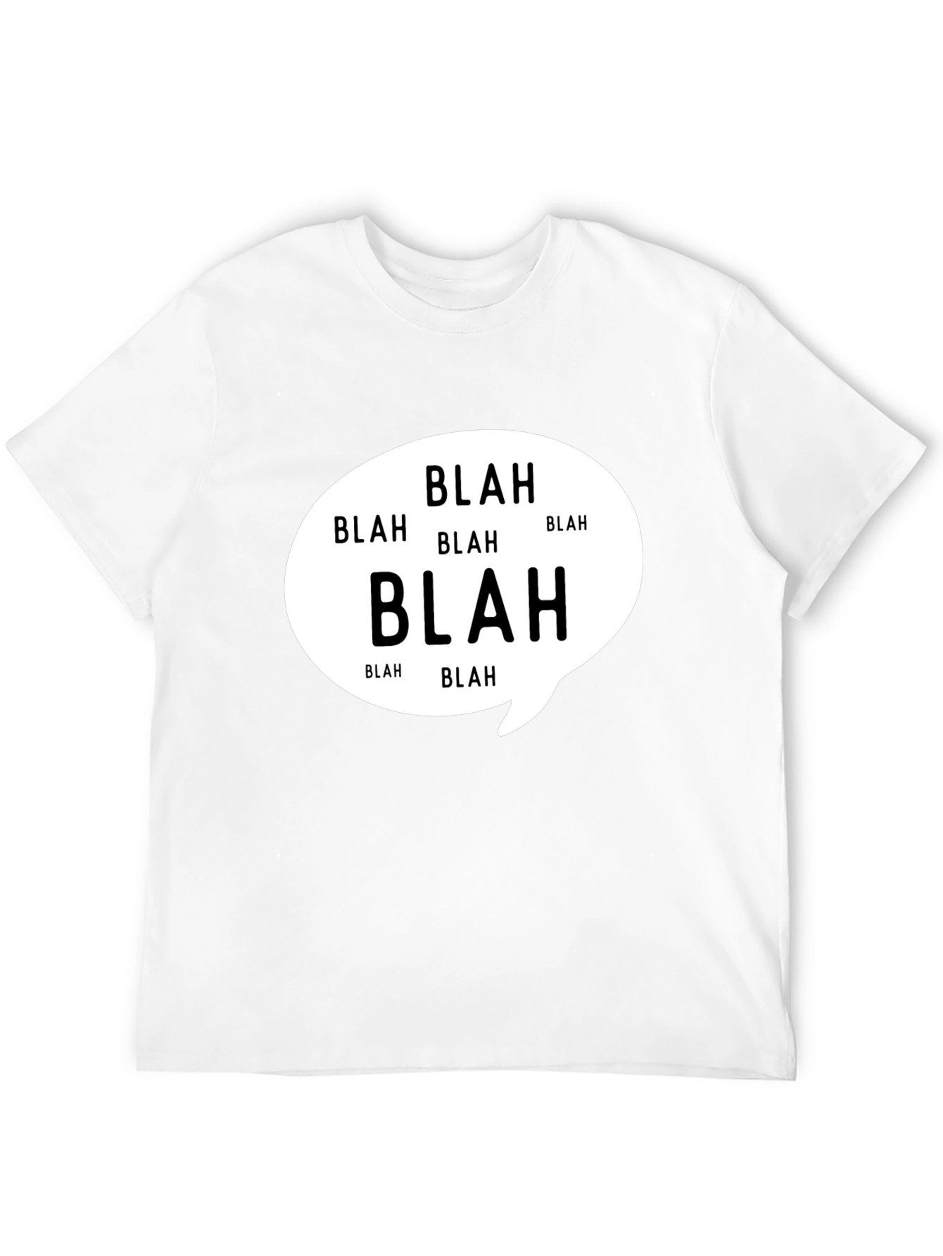 Blah Bubble Black T-Shirt - Express Yourself!