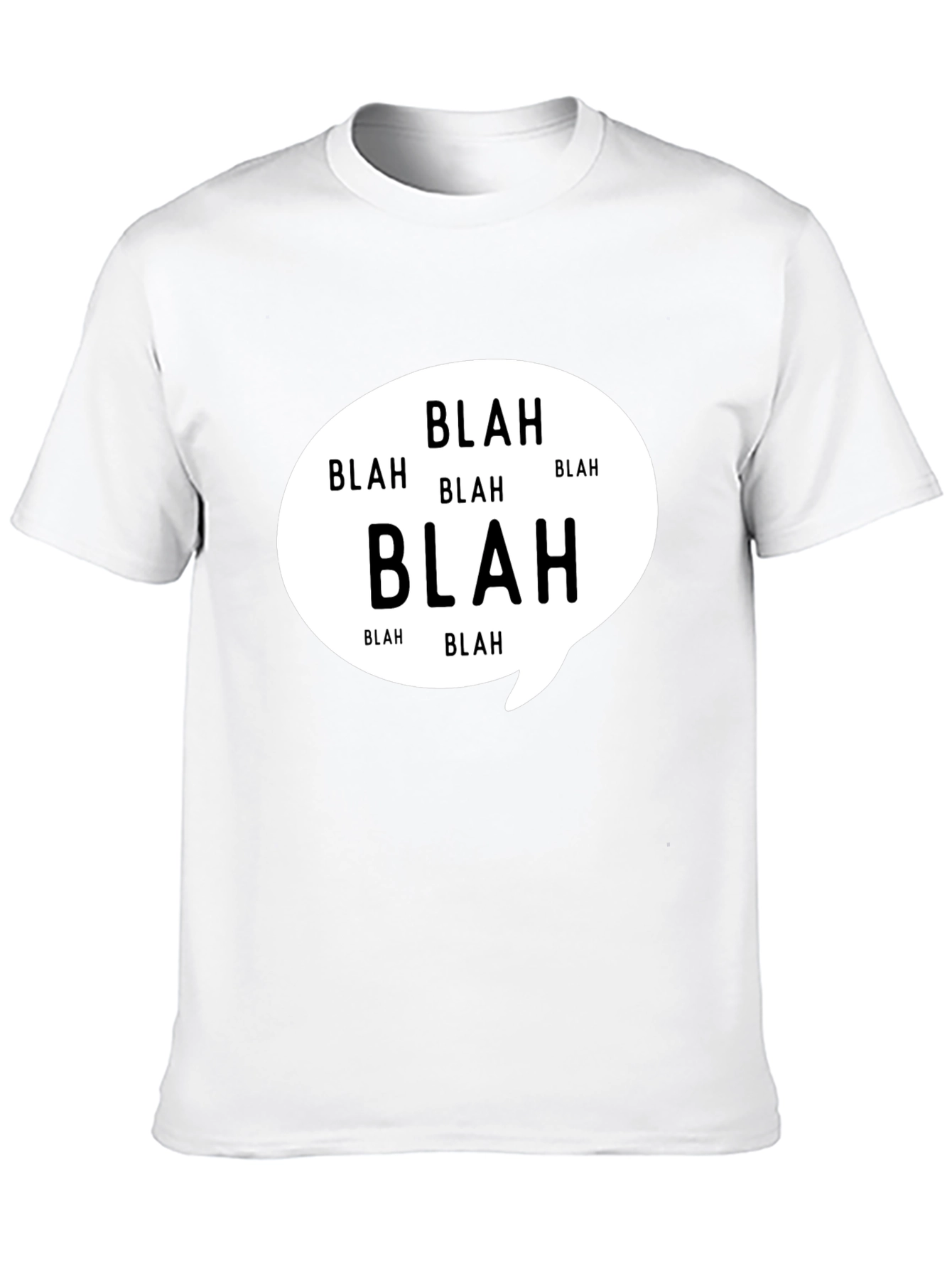Blah Bubble Black T-Shirt - Express Yourself!