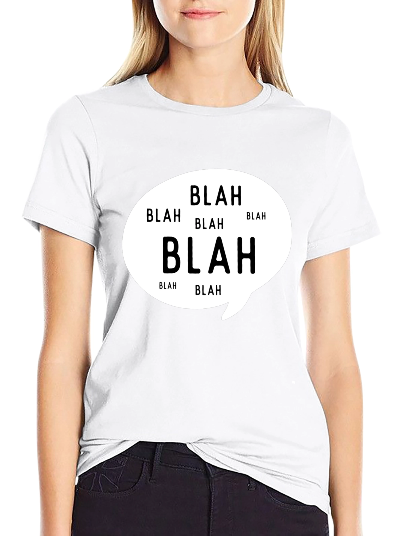 Blah Bubble Black T-Shirt - Express Yourself!